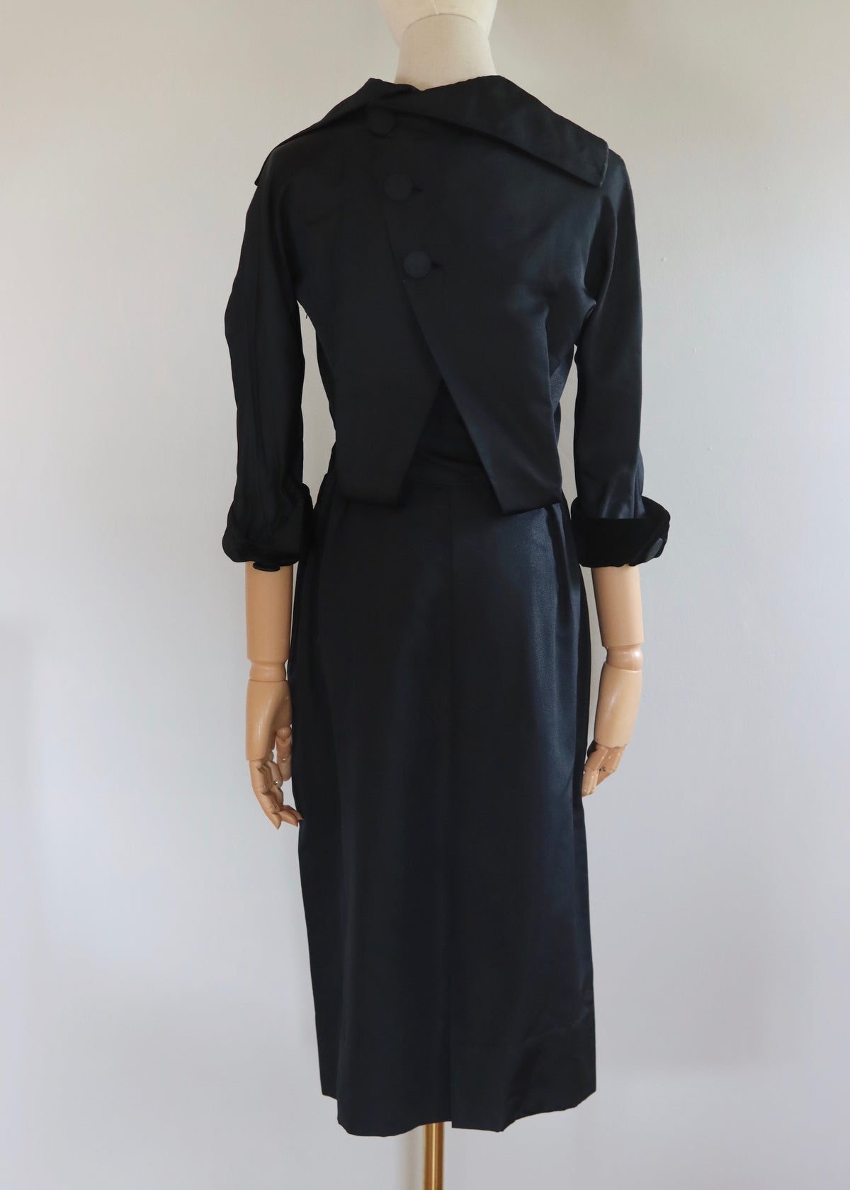 CEIL CHAPMAN | 1950s Black Cocktail Dress