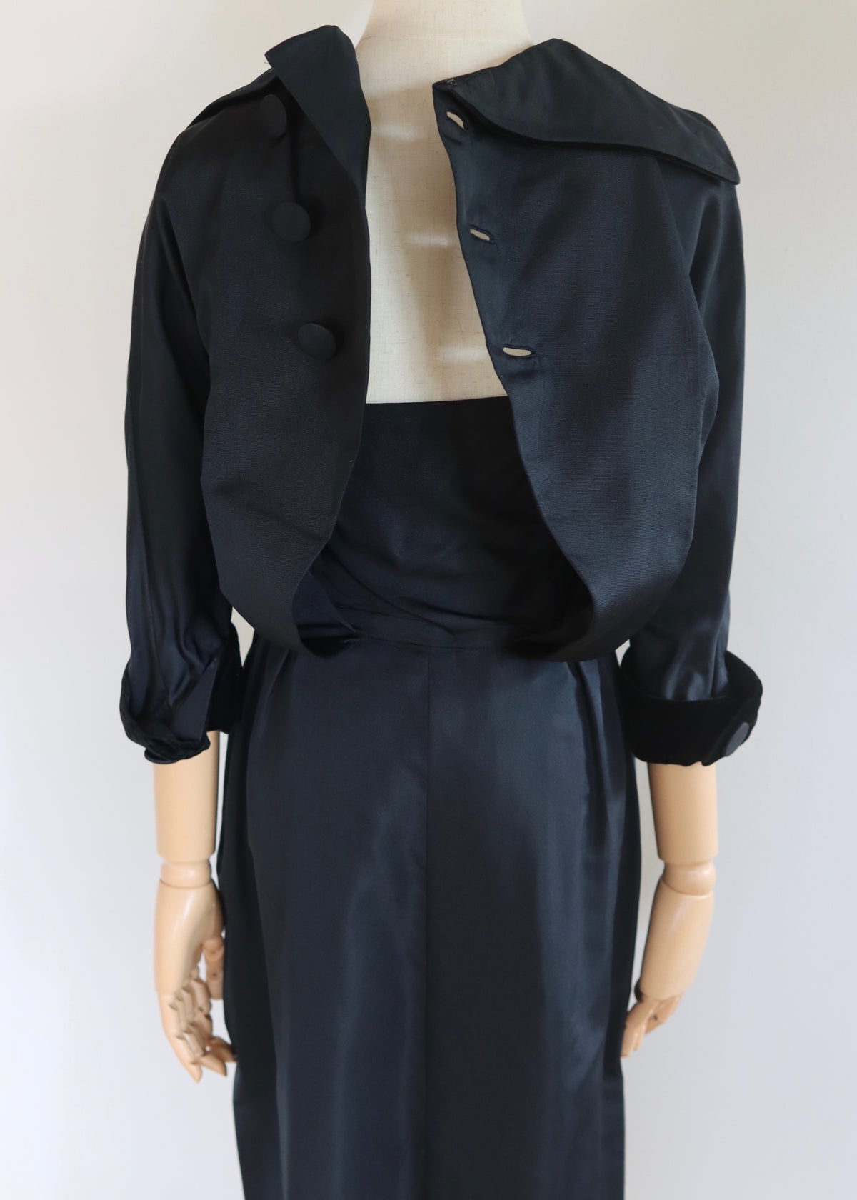CEIL CHAPMAN | 1950s Black Cocktail Dress