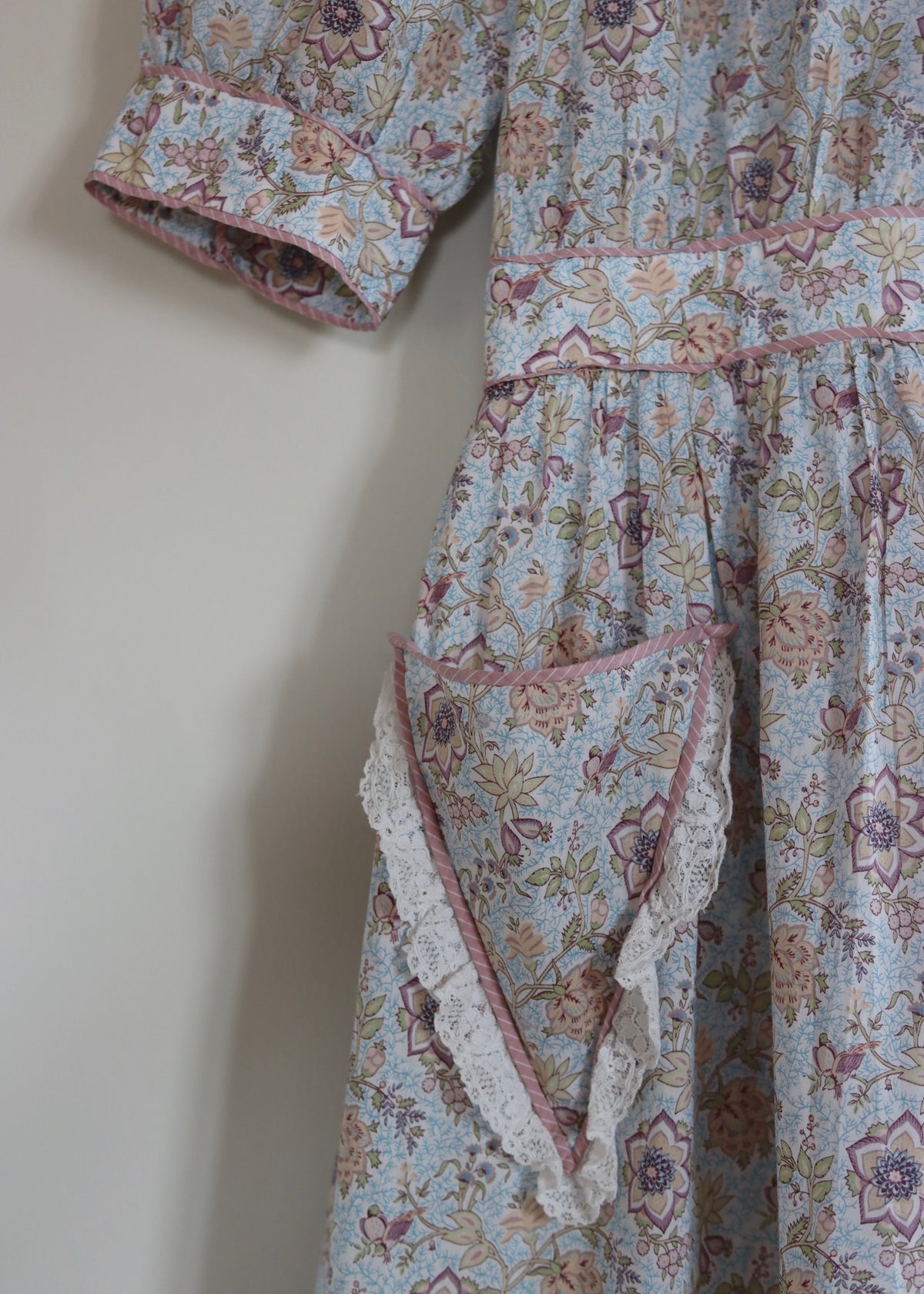 Anna Belinda Oxford 1980s Frill Prairie Dress