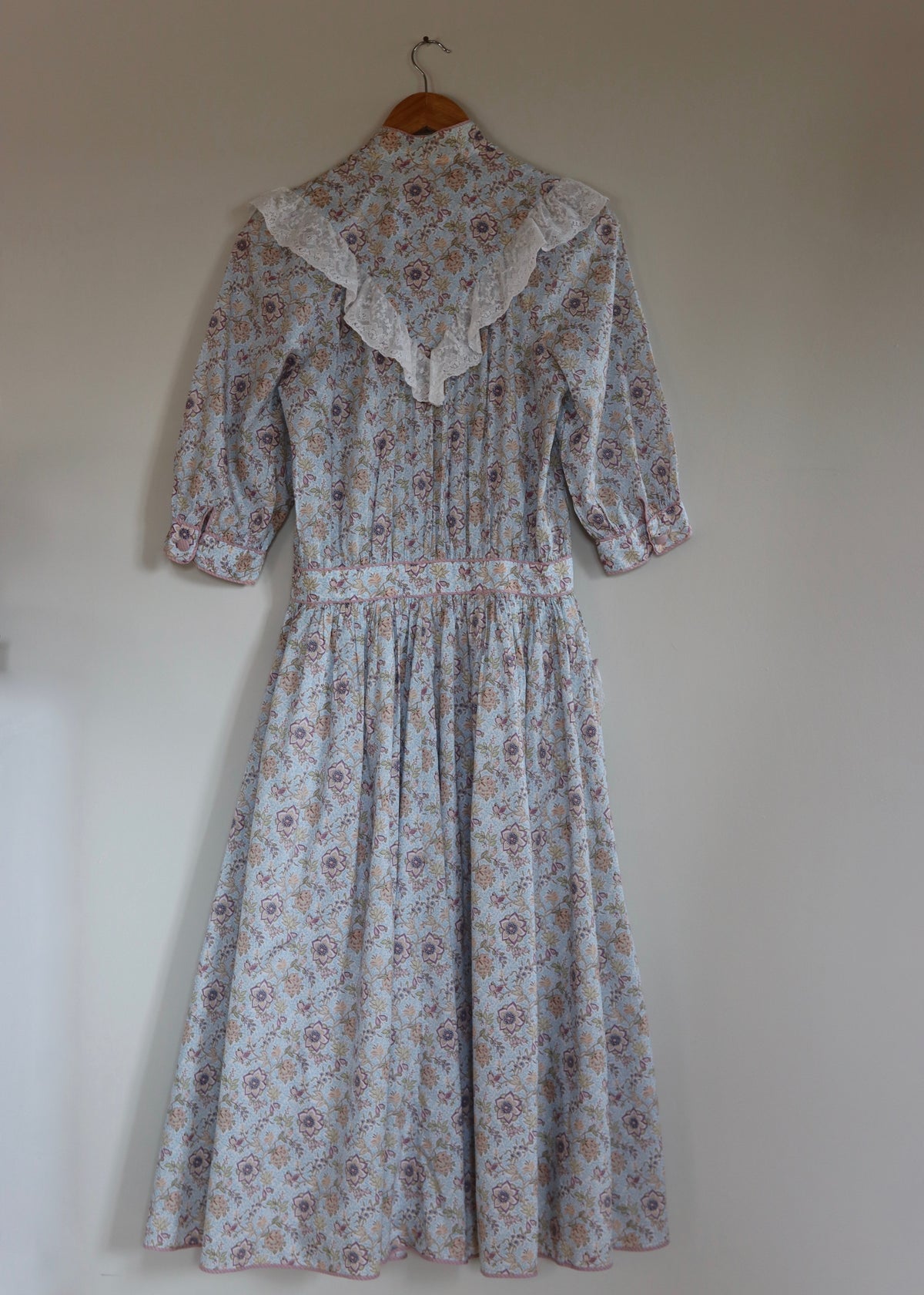 Anna Belinda Oxford 1980s Frill Prairie Dress