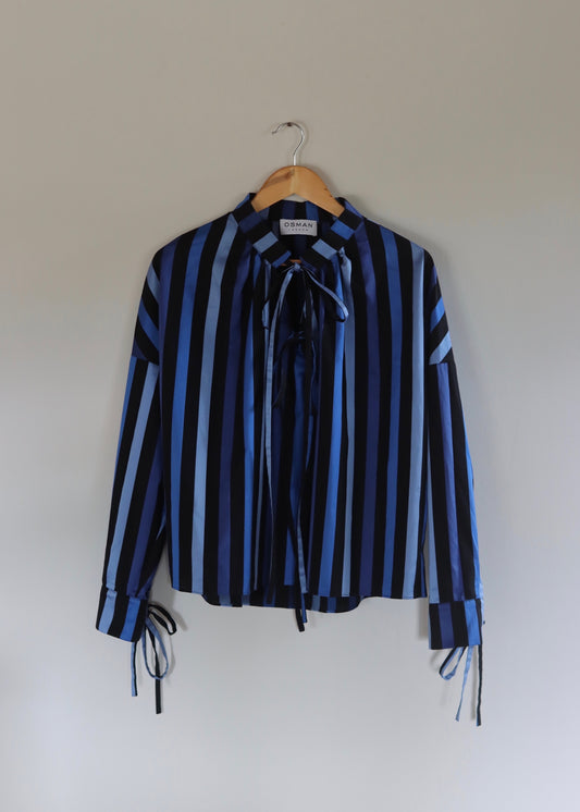 OSMAN LONDON | Blue Stripe Wide Trouser and Top Set