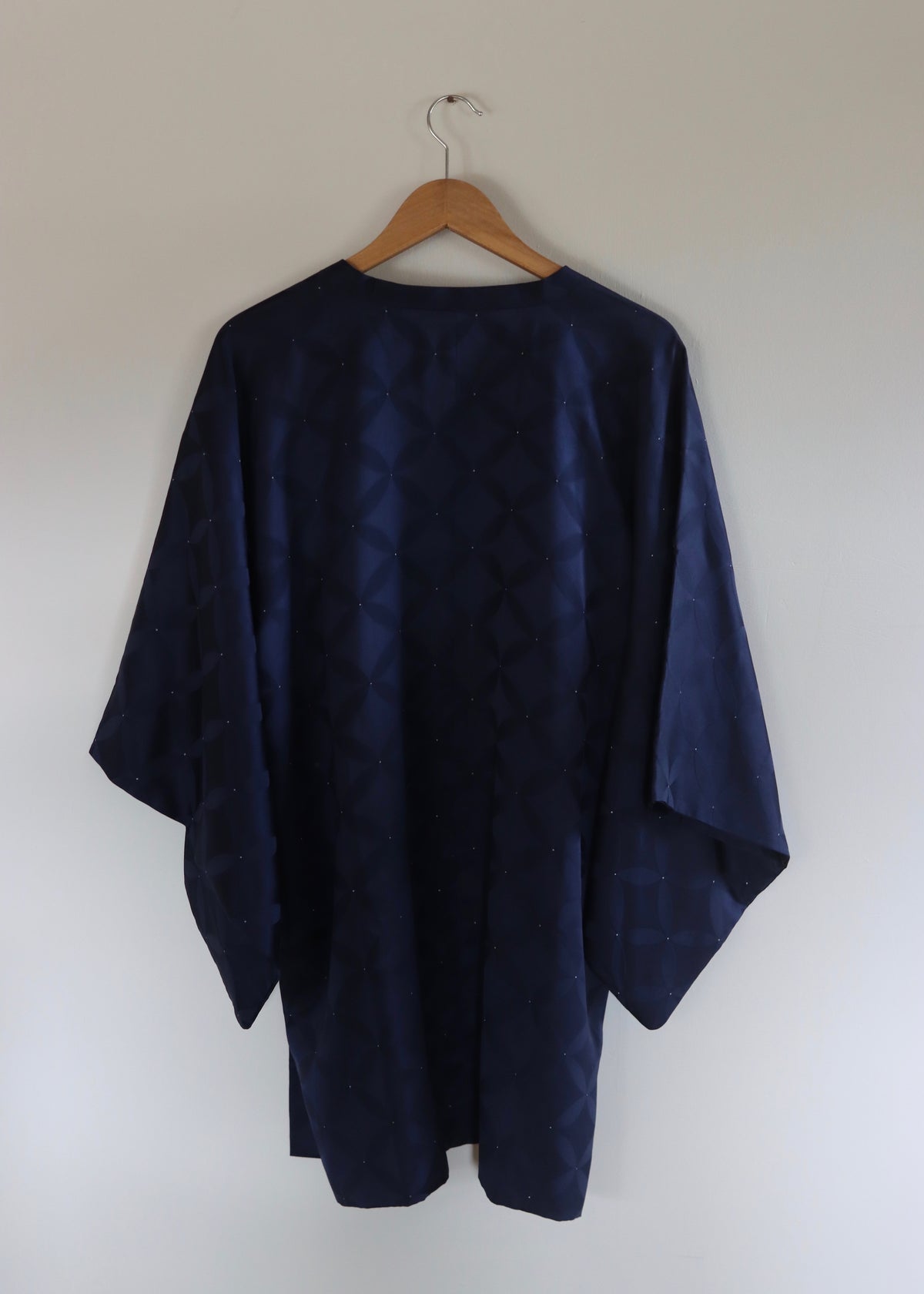 Blue Handmade Haori from Vintage Fabric