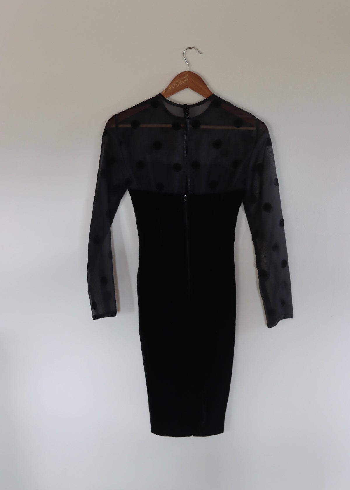 Sabine Lang |  80s Black Velvet Dress