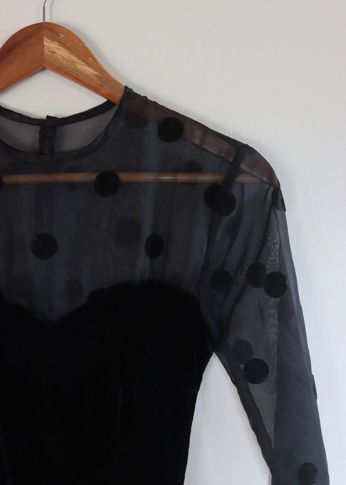 Sabine Lang |  80s Black Velvet Dress