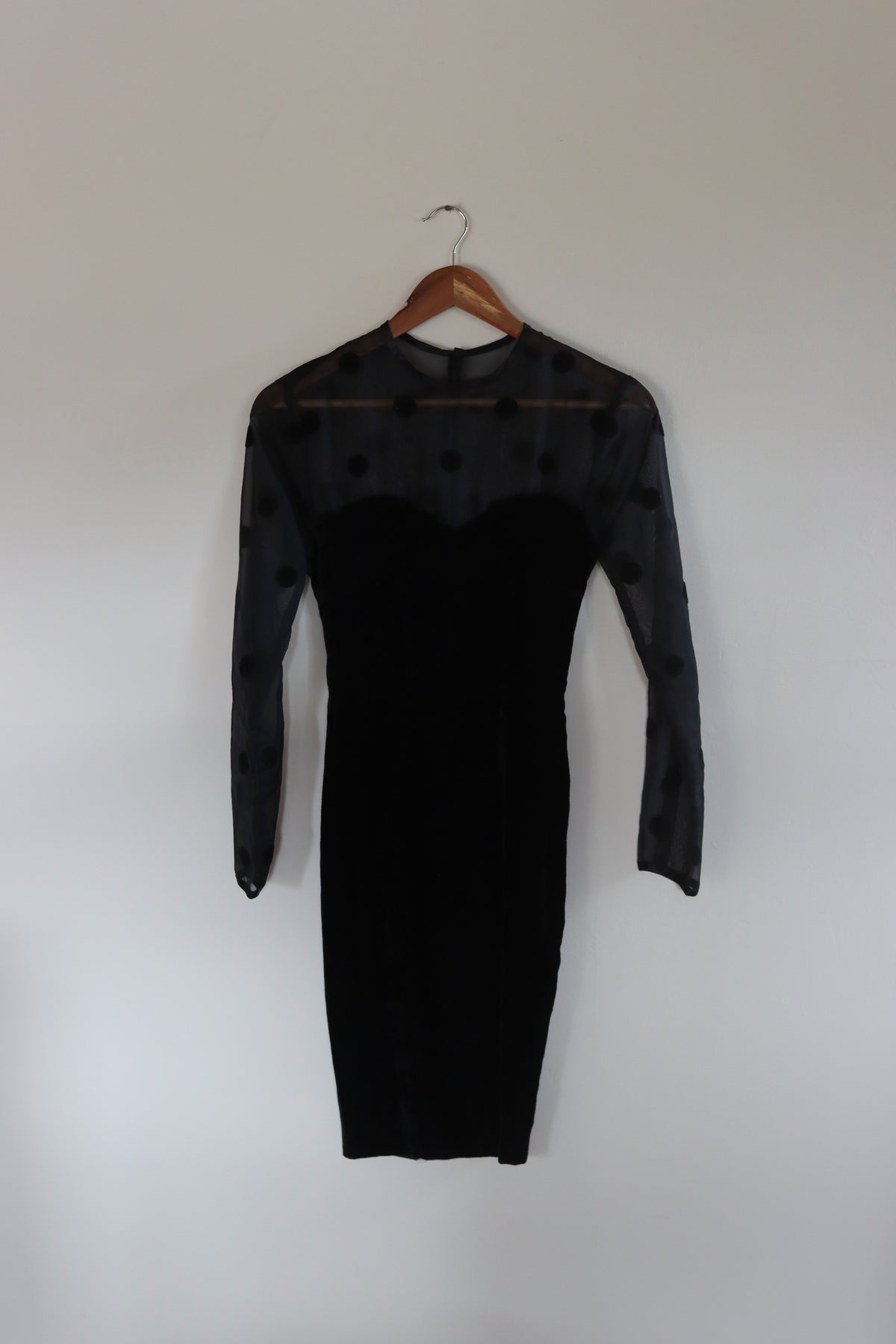 Sabine Lang |  80s Black Velvet Dress