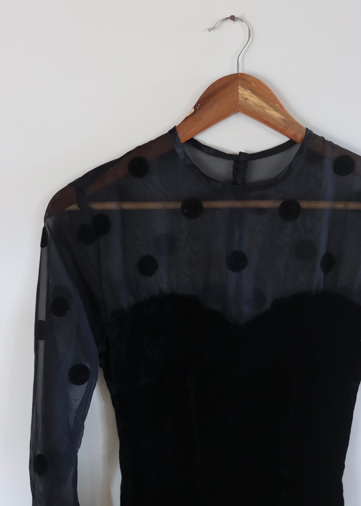 Sabine Lang |  80s Black Velvet Dress