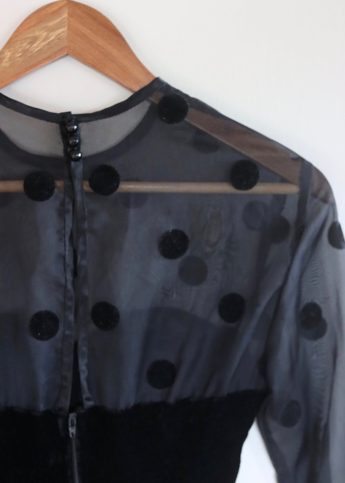 Sabine Lang |  80s Black Velvet Dress