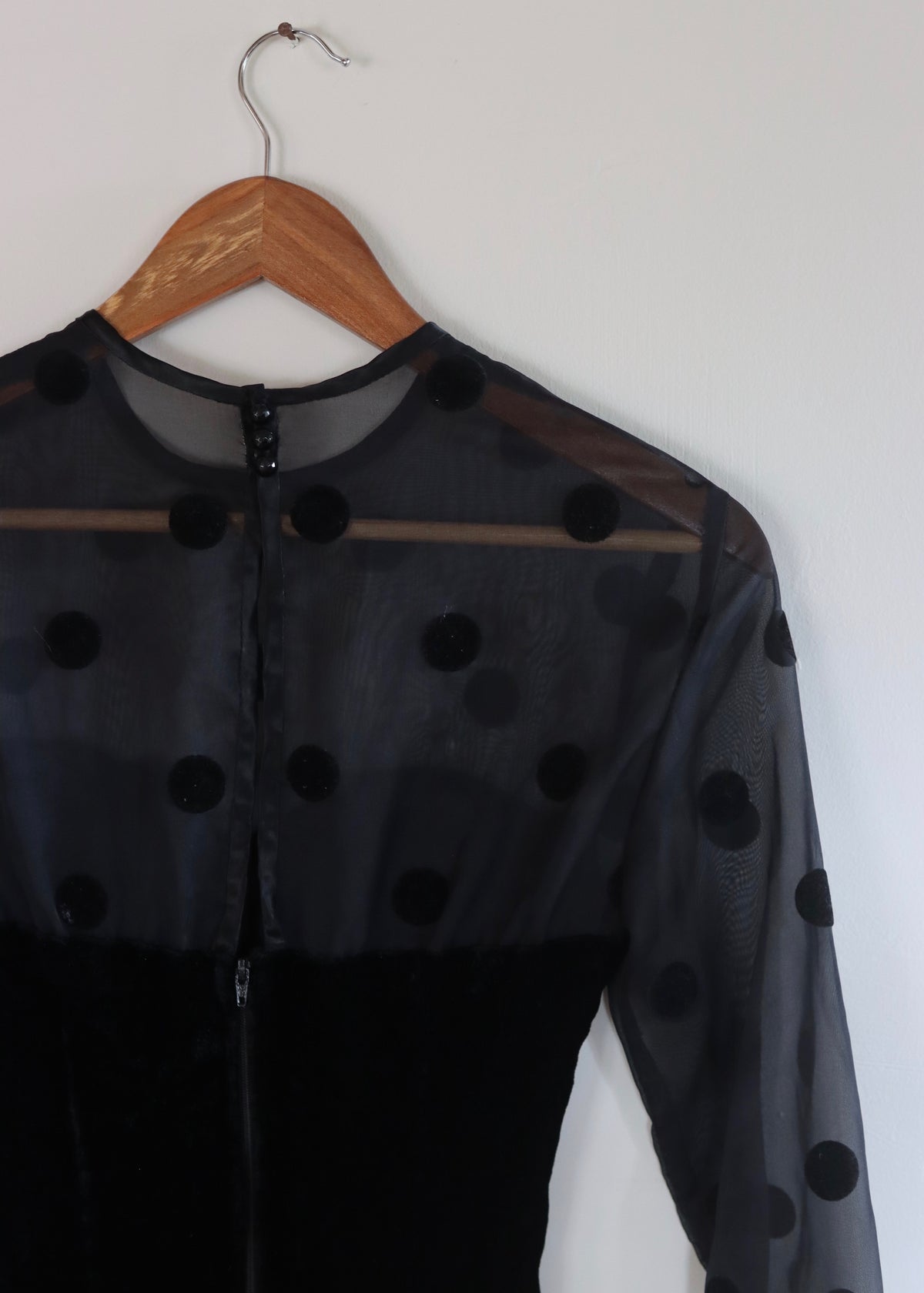 Sabine Lang |  80s Black Velvet Dress