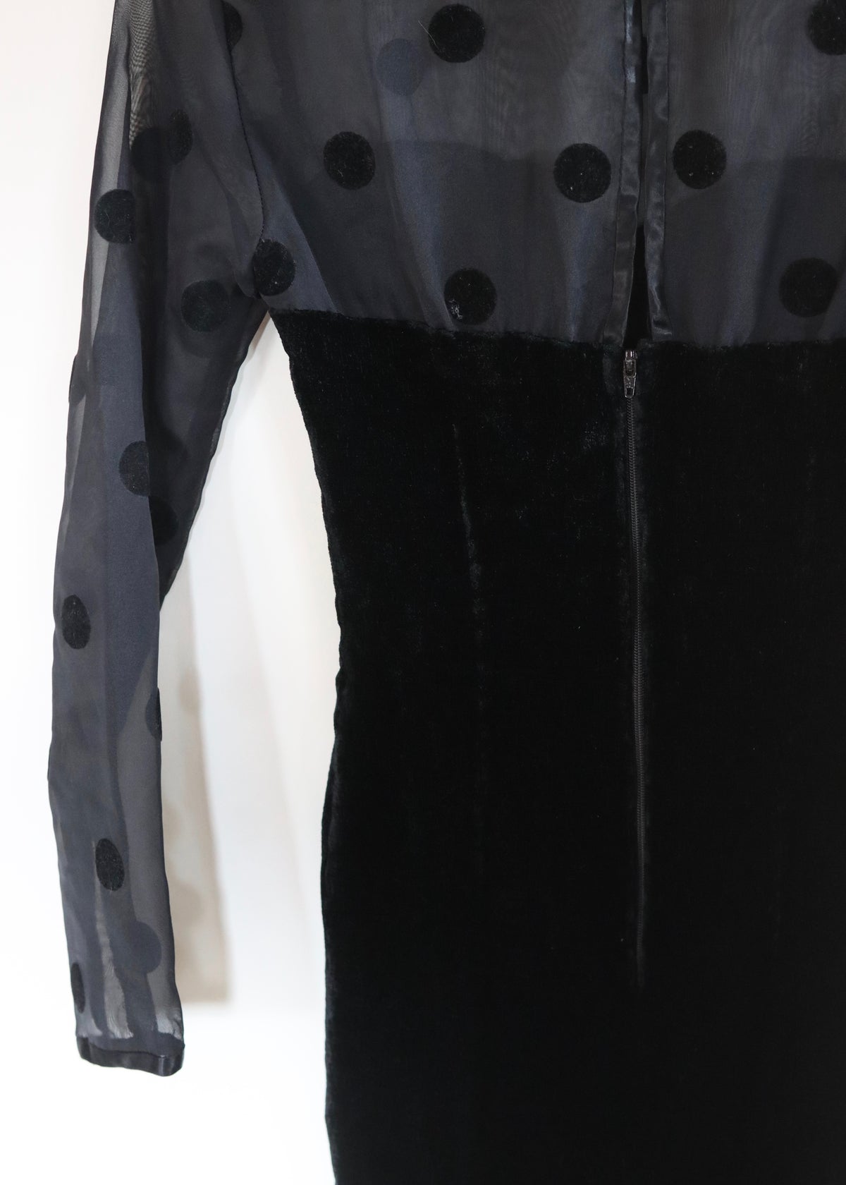 Sabine Lang |  80s Black Velvet Dress