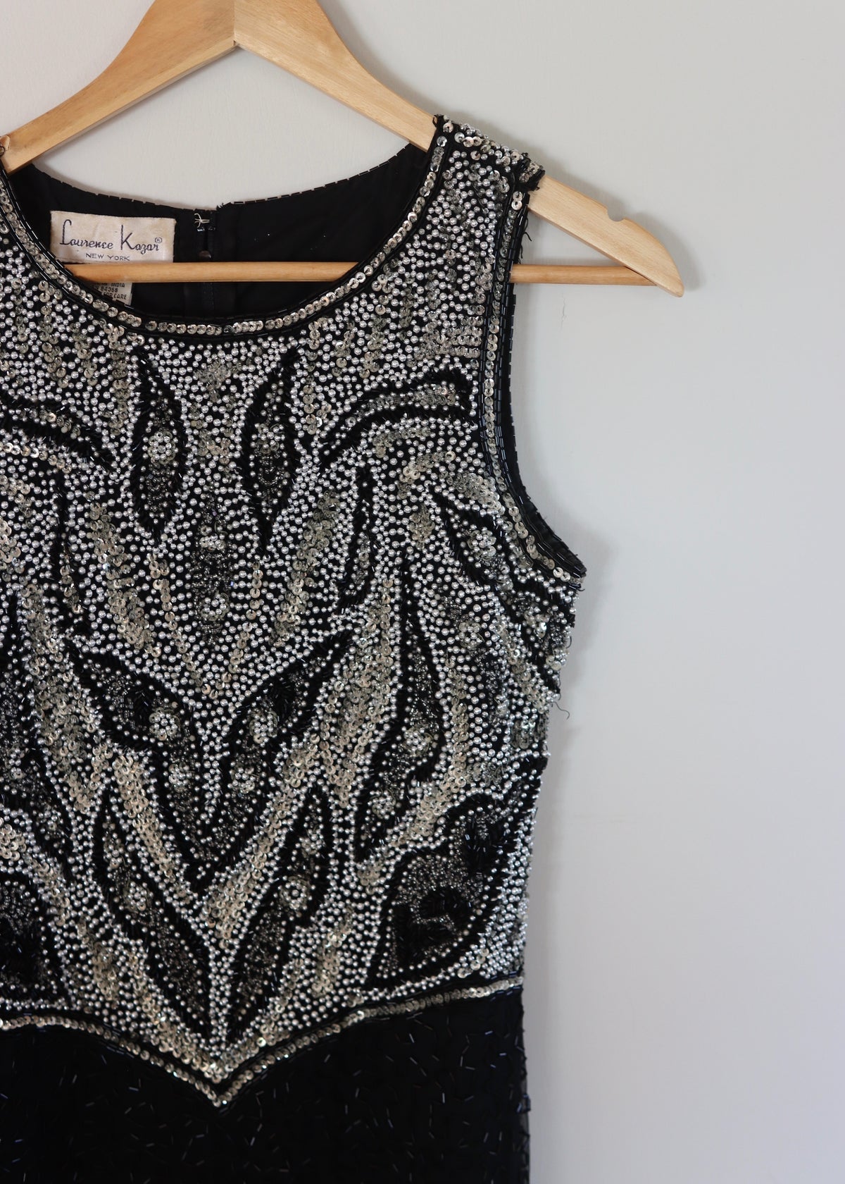 Laurence Kazar | Silver Beaded Vintage Dress