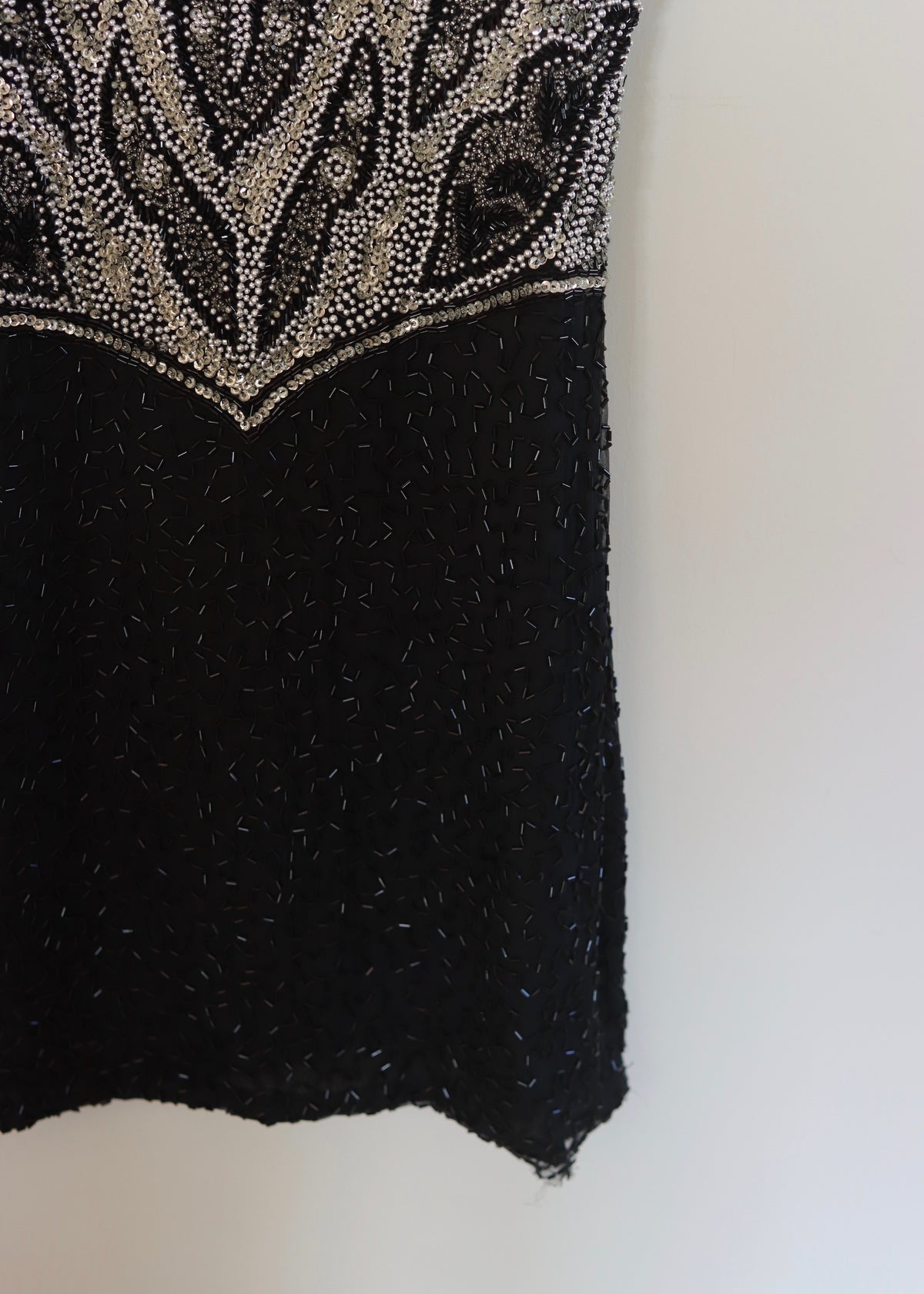 Laurence Kazar | Silver Beaded Vintage Dress