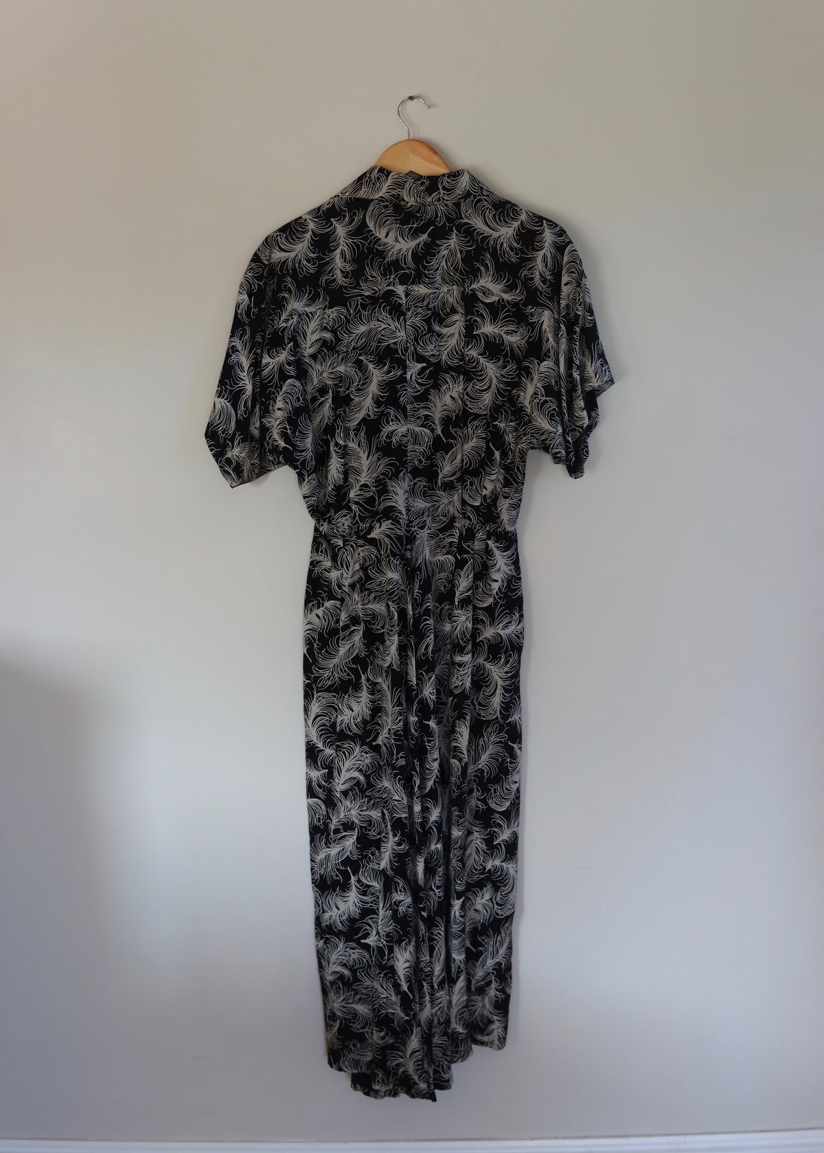 Norma Kamali | Feather Print Shirt Dress