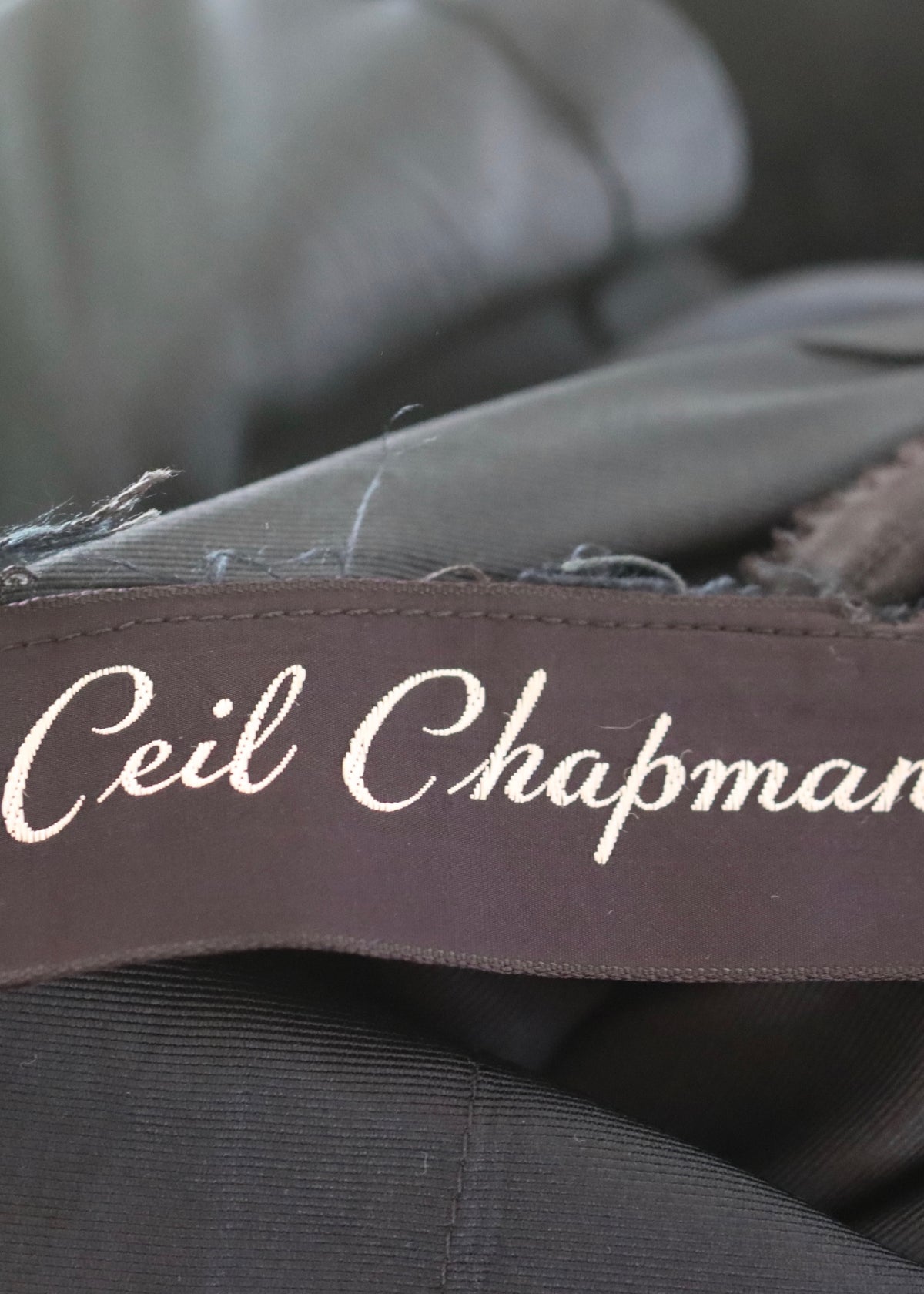 CEIL CHAPMAN | 1950s Black Cocktail Dress