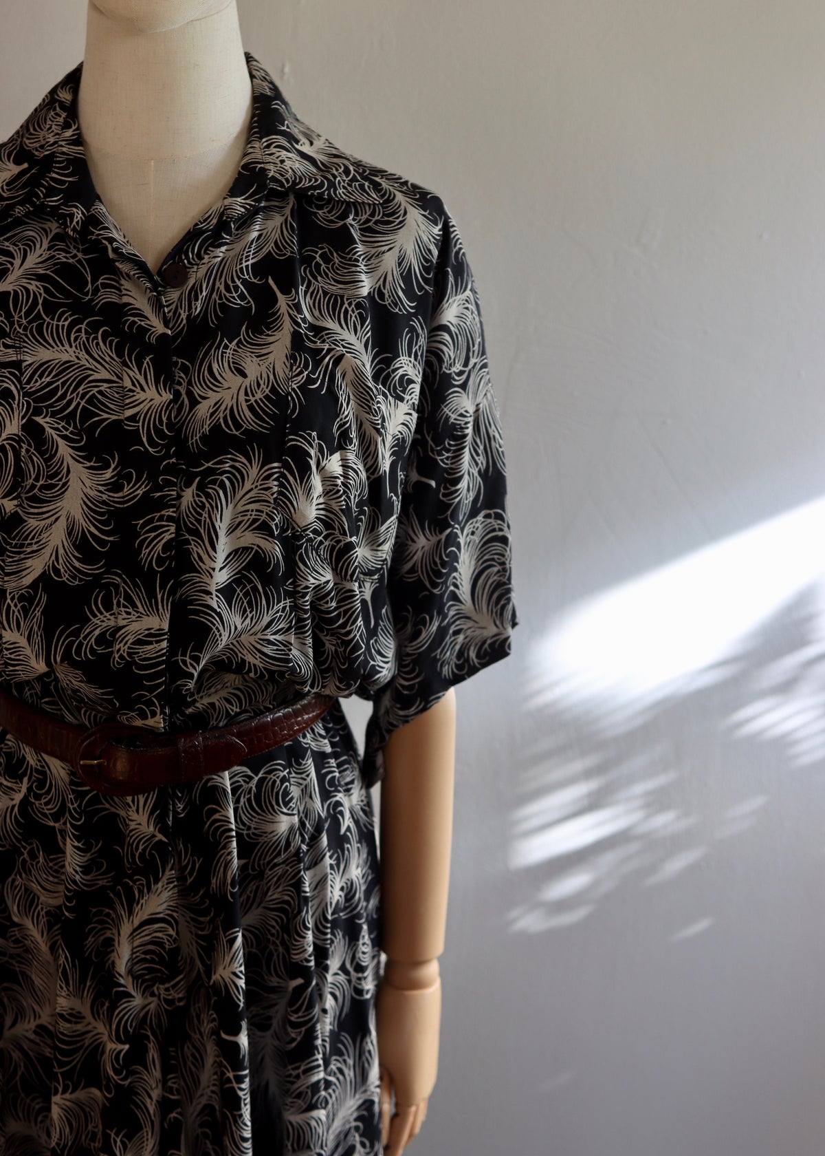 Norma Kamali | Feather Print Shirt Dress