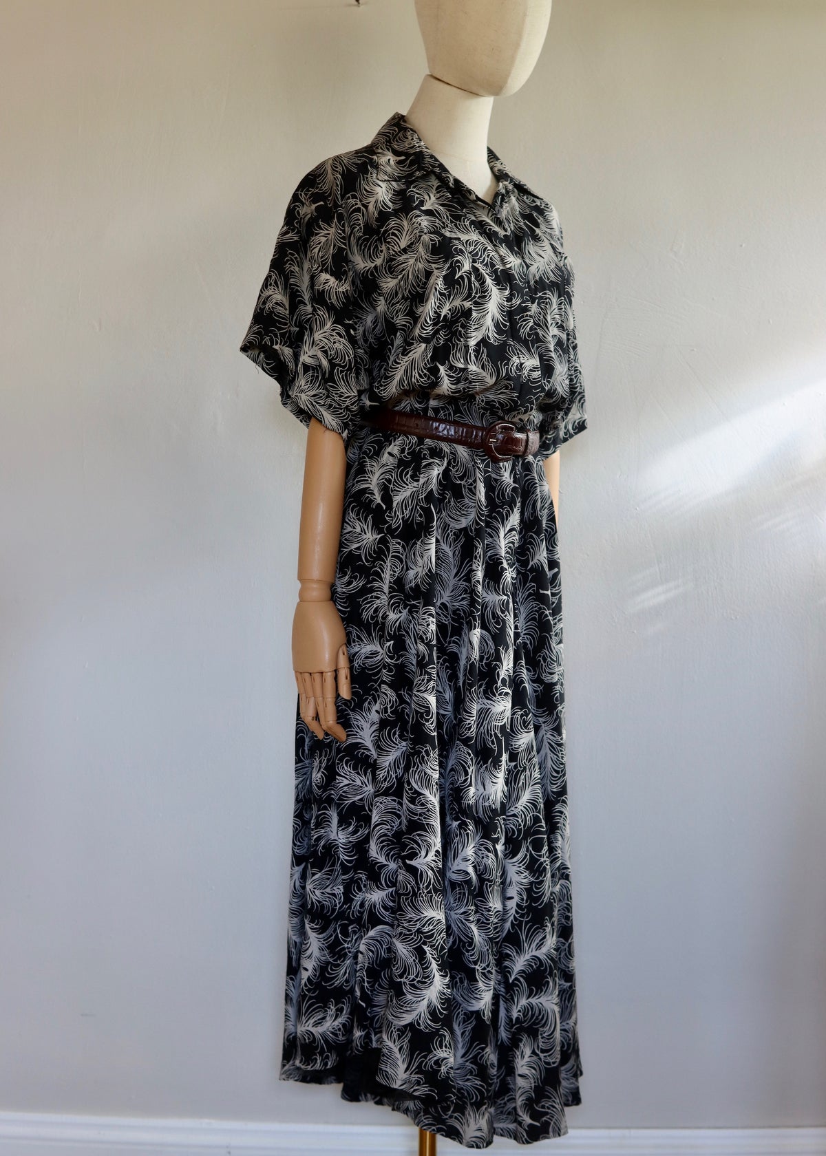 Norma Kamali | Feather Print Shirt Dress