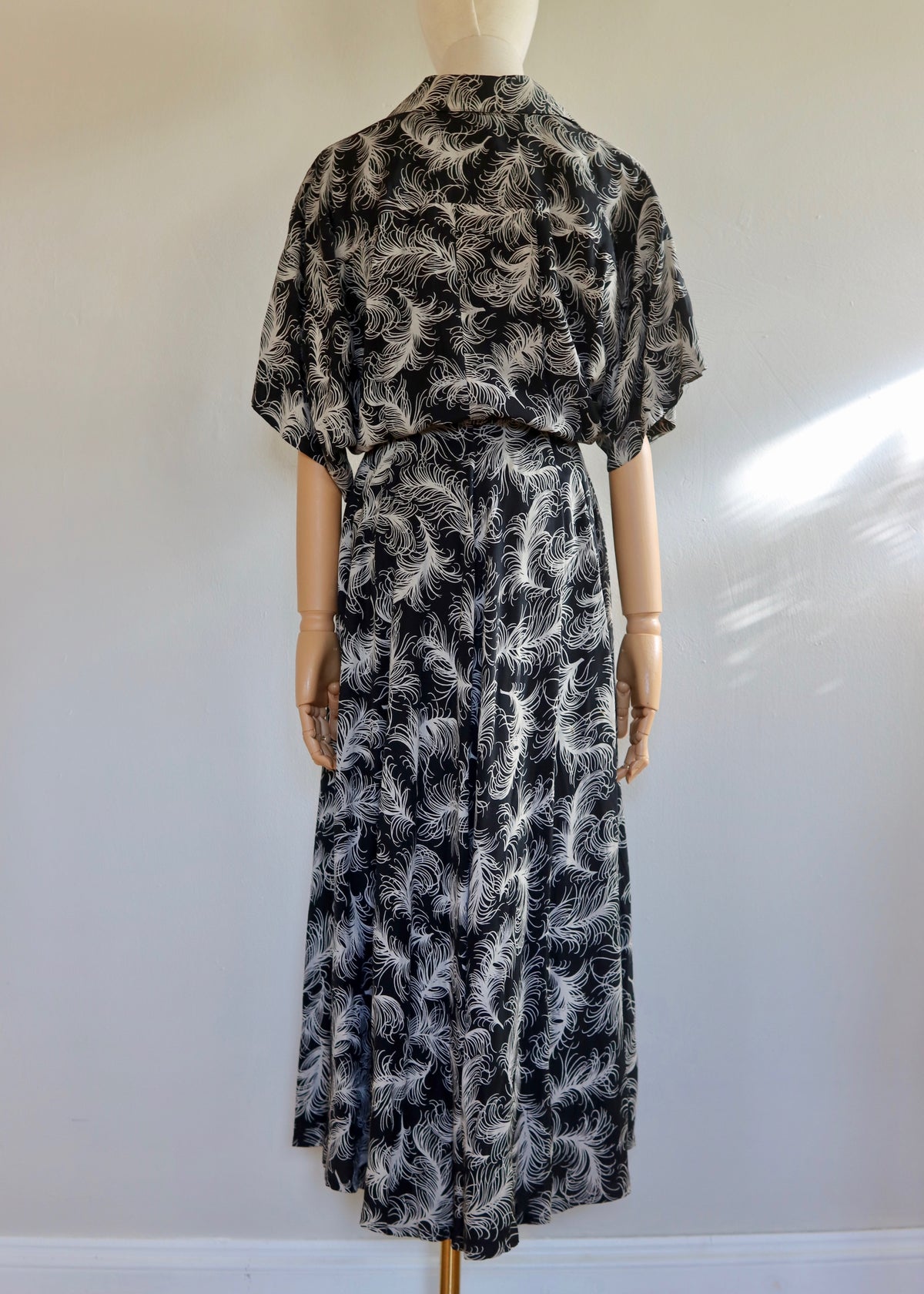 Norma Kamali | Feather Print Shirt Dress