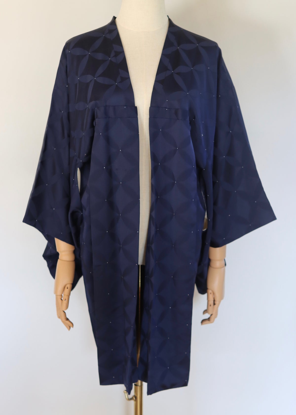 Blue Handmade Haori from Vintage Fabric