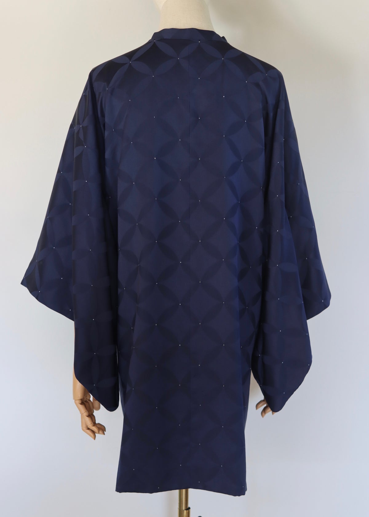 Blue Handmade Haori from Vintage Fabric