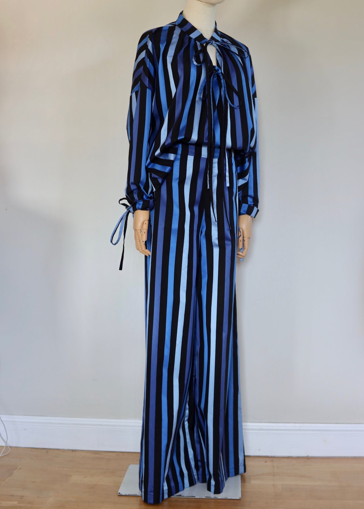 OSMAN LONDON | Blue Stripe Wide Trouser and Top Set
