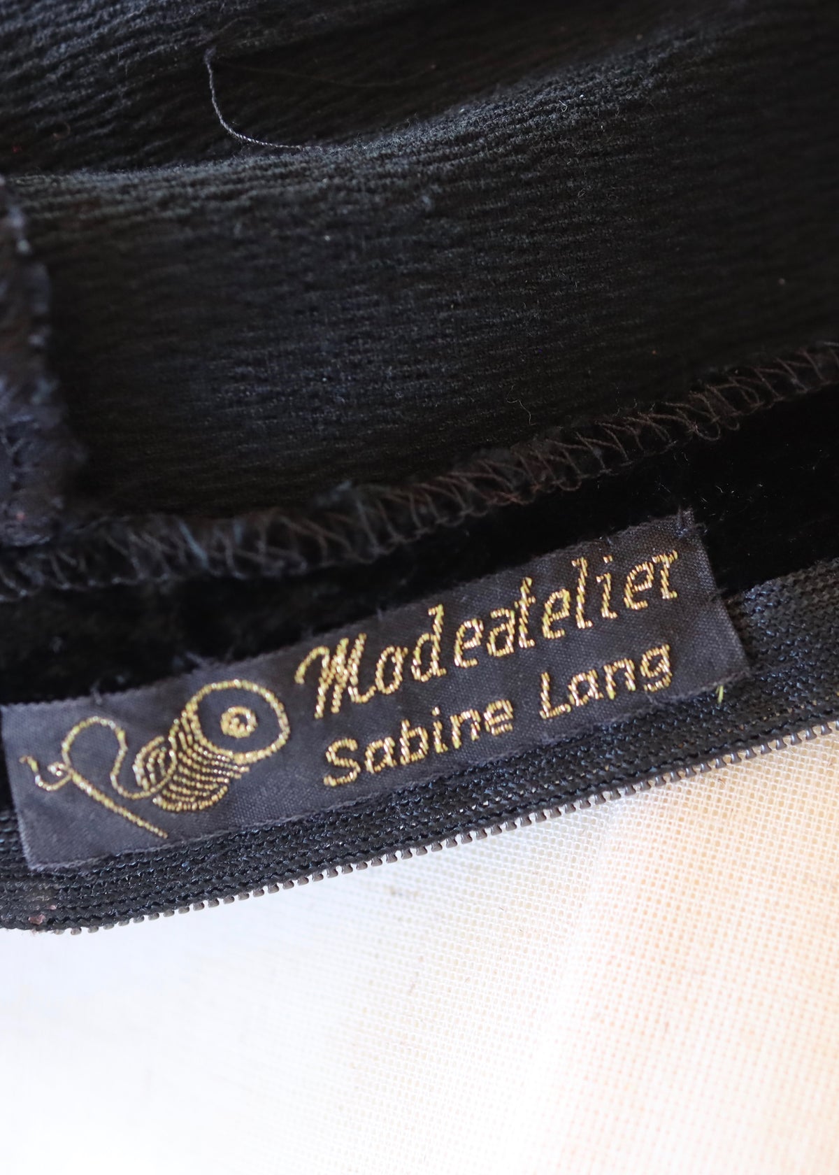 Sabine Lang |  80s Black Velvet Dress