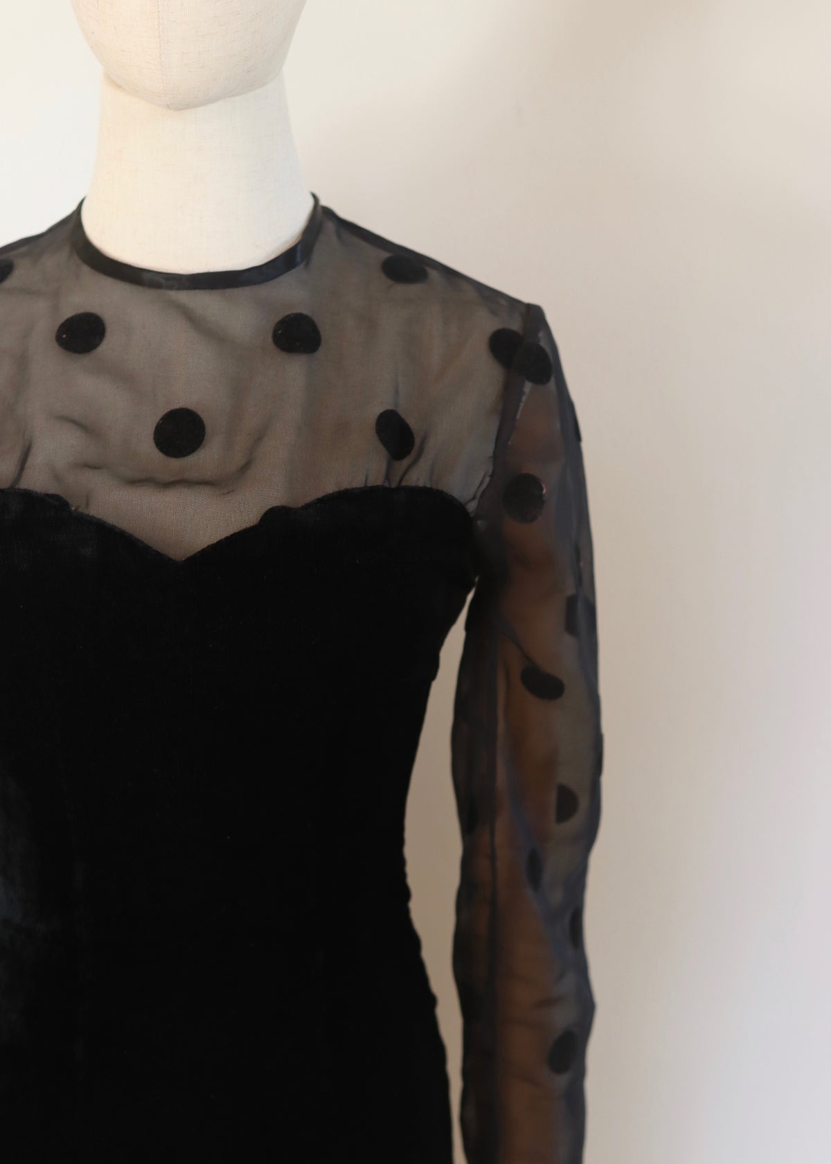 Sabine Lang |  80s Black Velvet Dress
