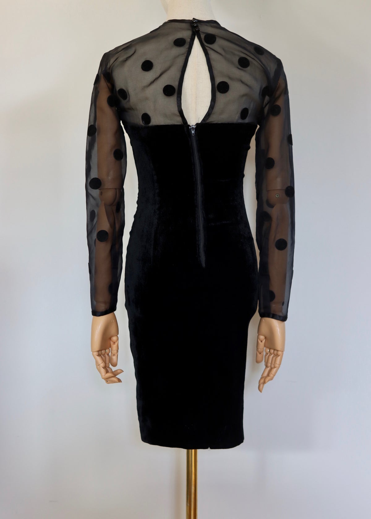 Sabine Lang |  80s Black Velvet Dress