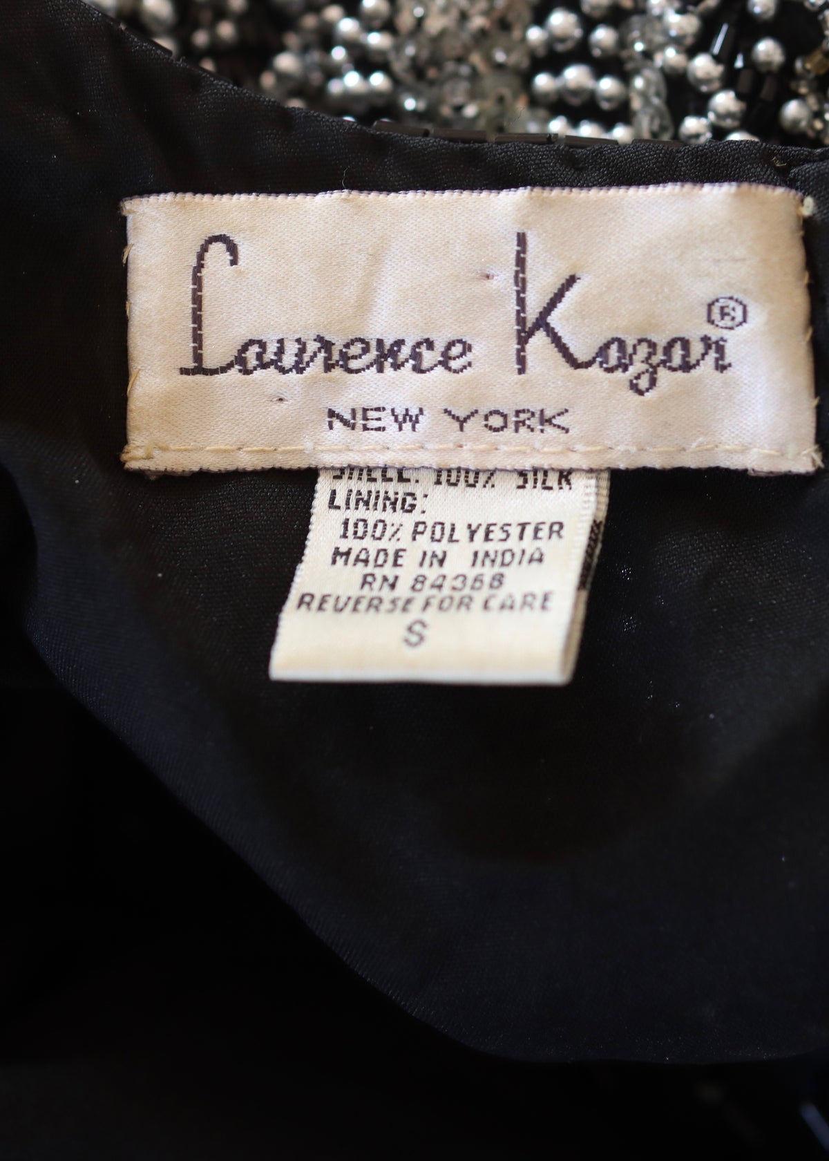 Laurence Kazar | Silver Beaded Vintage Dress