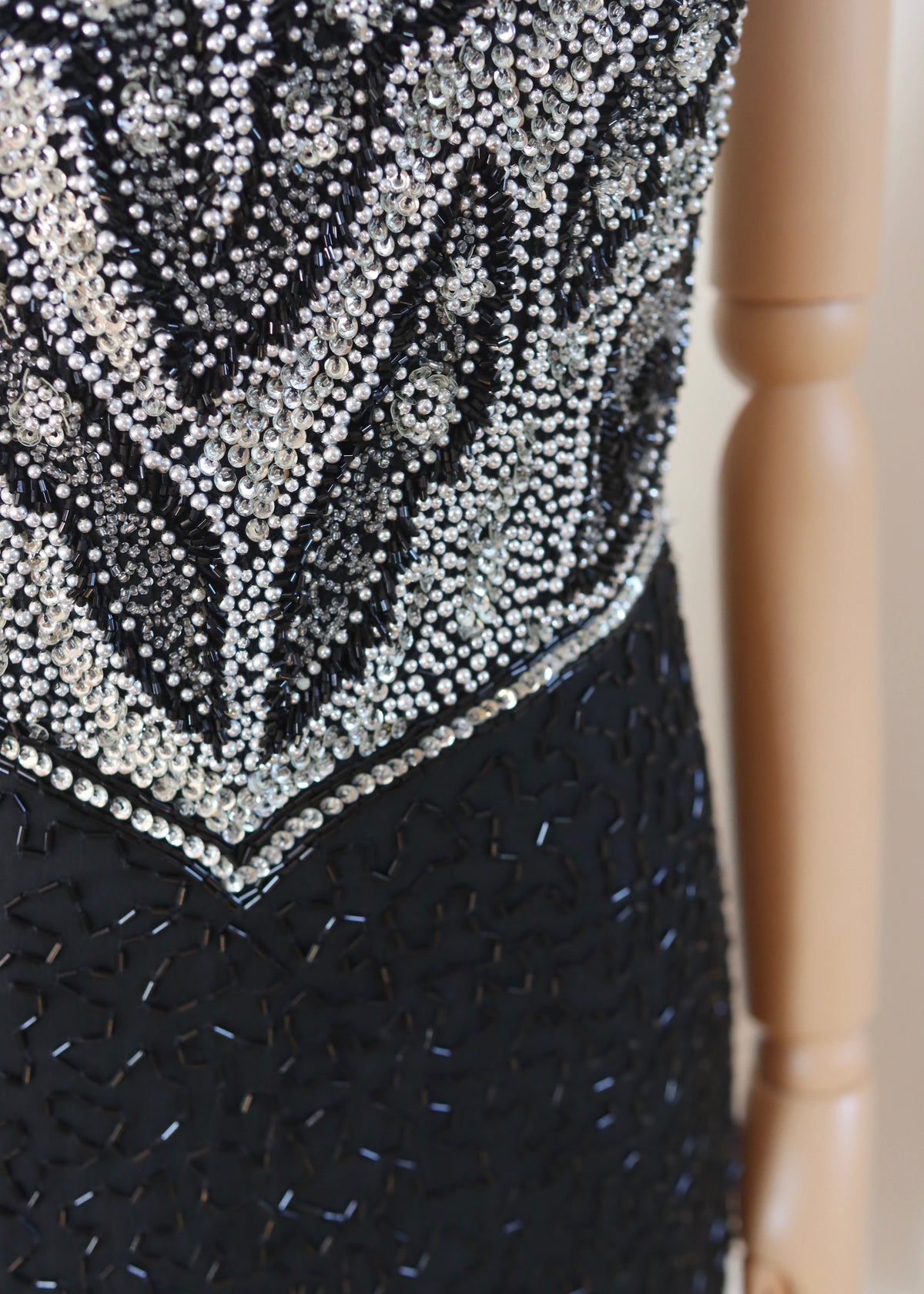 Laurence Kazar | Silver Beaded Vintage Dress