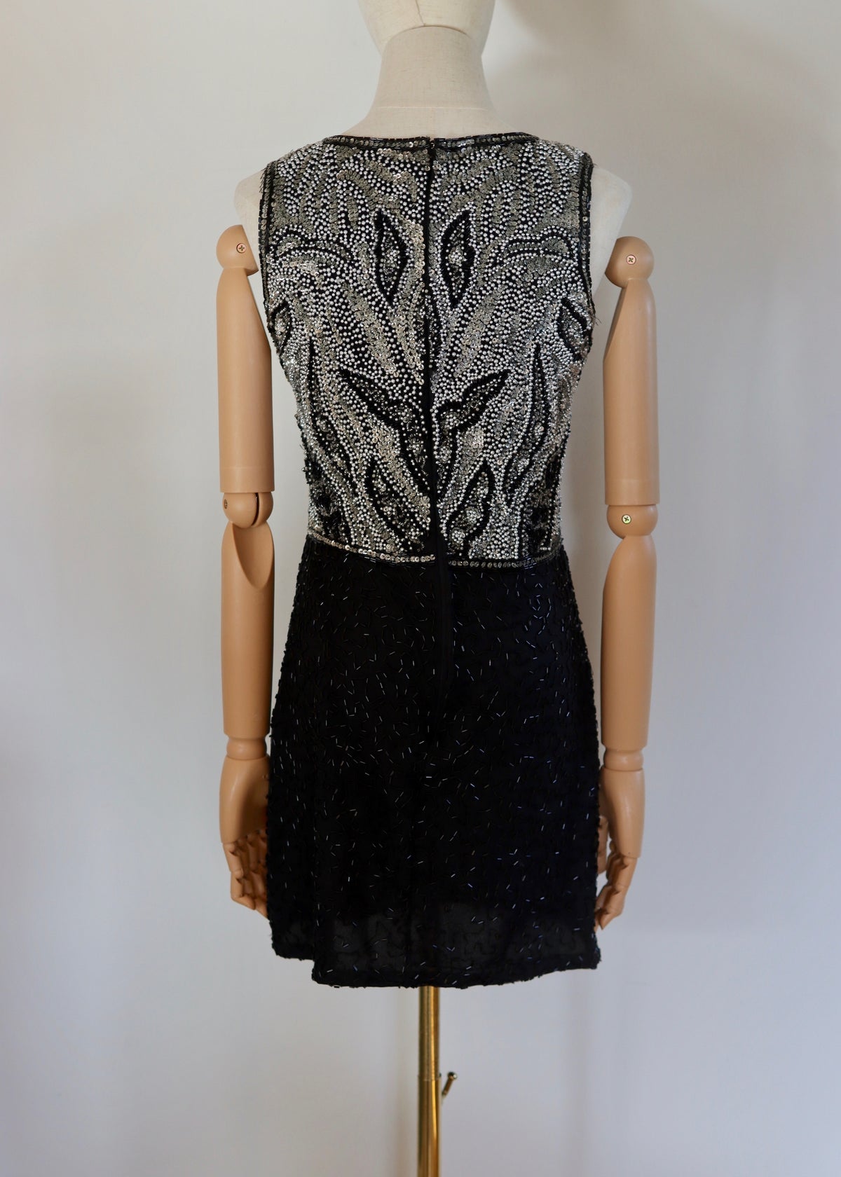 Laurence Kazar | Silver Beaded Vintage Dress