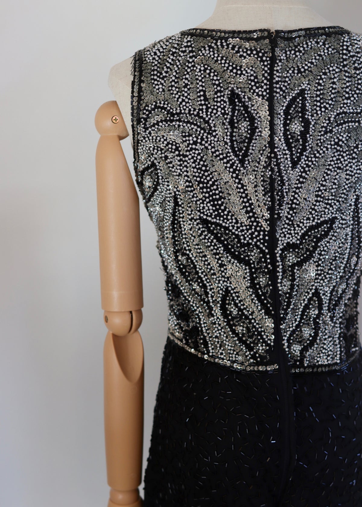 Laurence Kazar | Silver Beaded Vintage Dress
