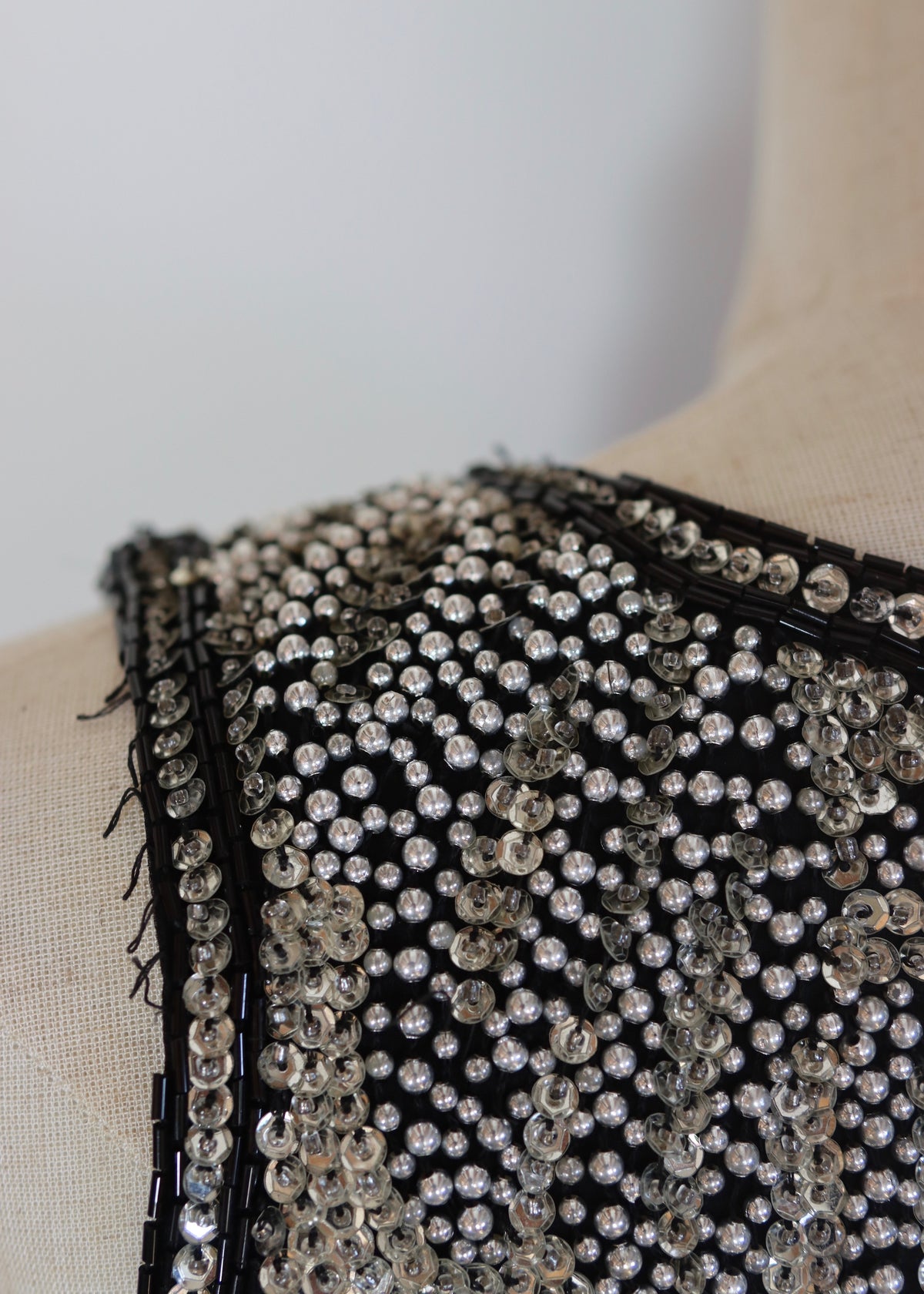 Laurence Kazar | Silver Beaded Vintage Dress