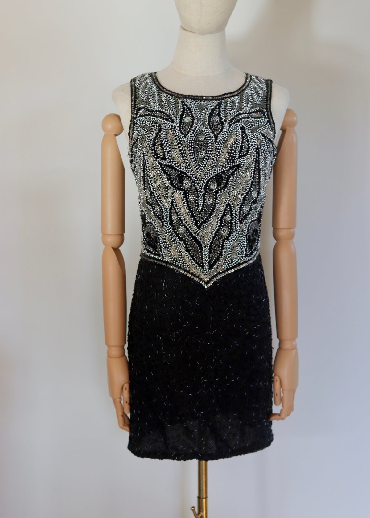 Laurence Kazar | Silver Beaded Vintage Dress