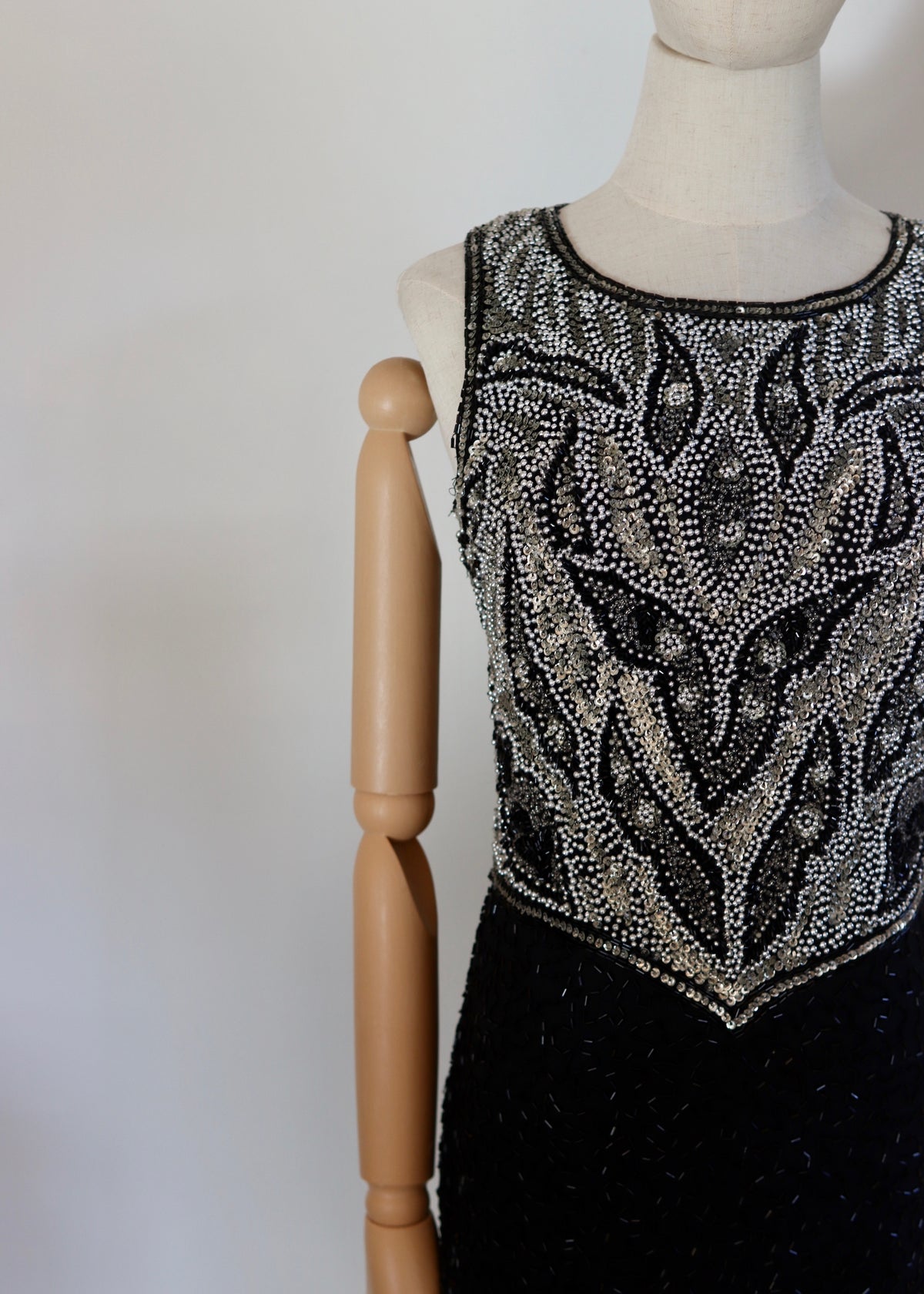 Laurence Kazar | Silver Beaded Vintage Dress