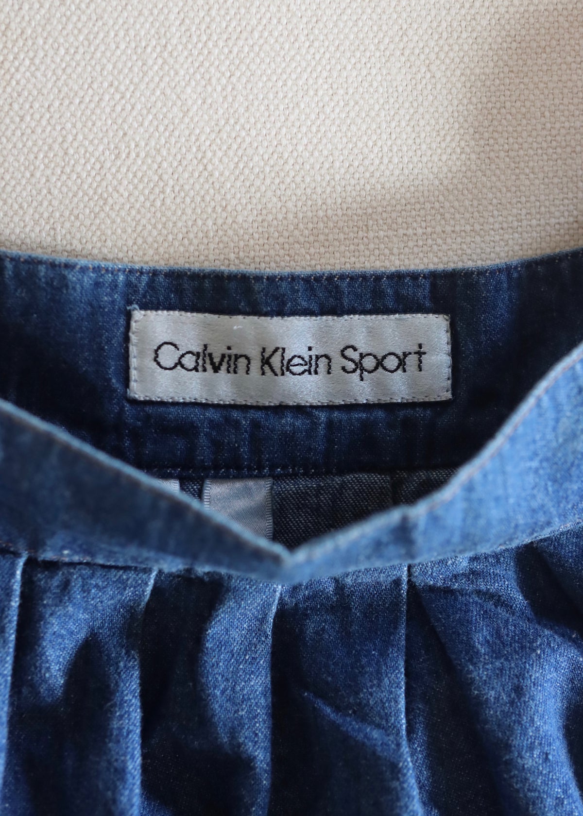 Calvin Klein Sport | Cotton Denim A Line Skirt