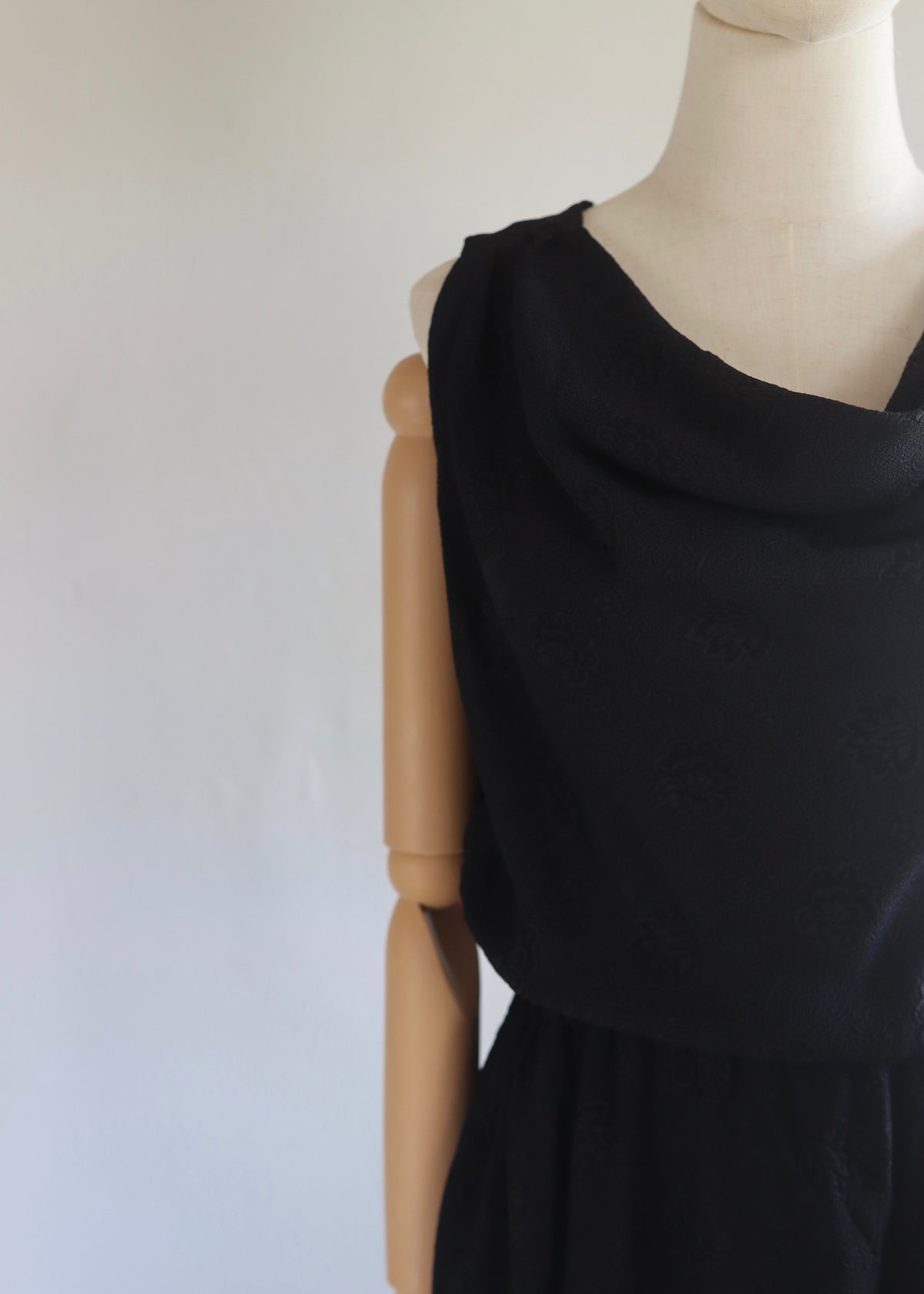 Black Cowl Neck Dress by Taramina