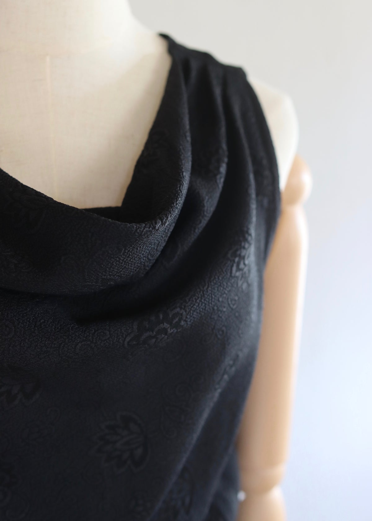 Black Cowl Neck Dress by Taramina
