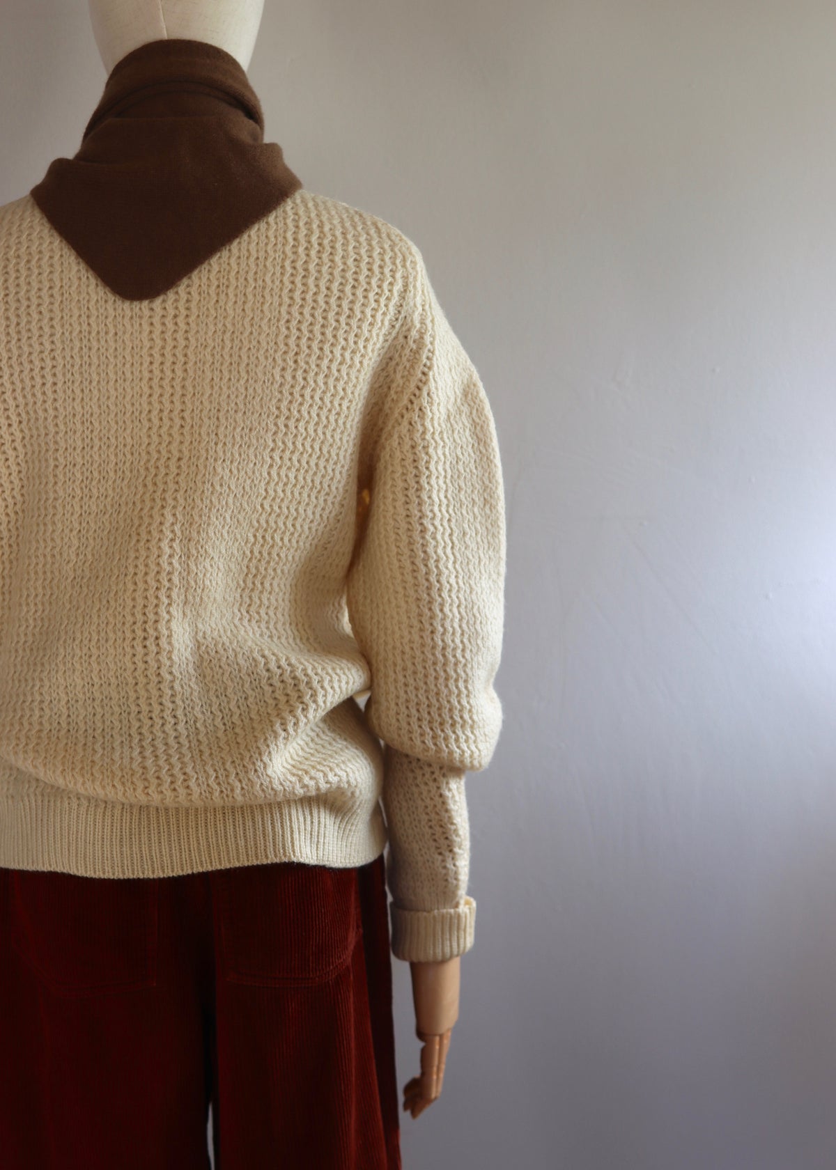 St Michael Cream Aran Knit All Wool Jumper