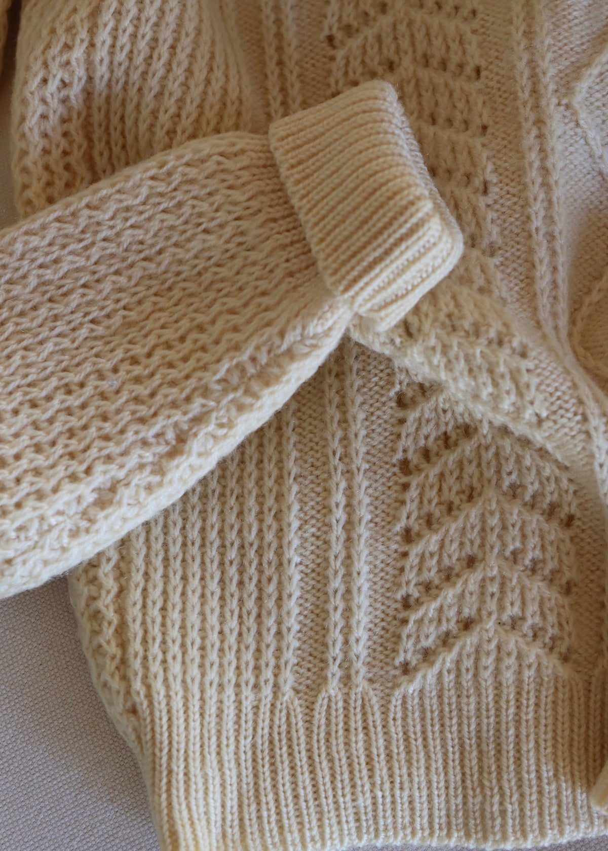 St Michael Cream Aran Knit All Wool Jumper