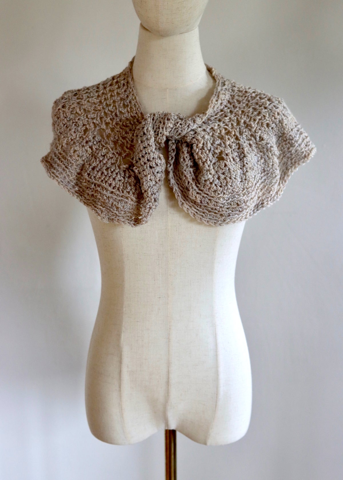 Hand Crochet Knitted Capelet