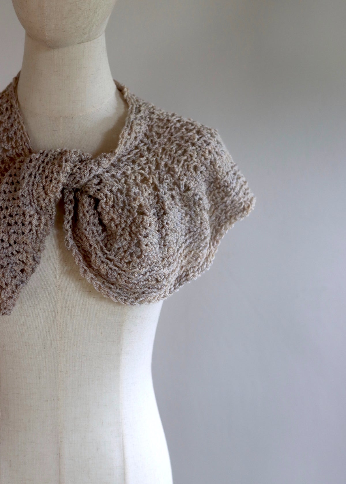 Hand Crochet Knitted Capelet