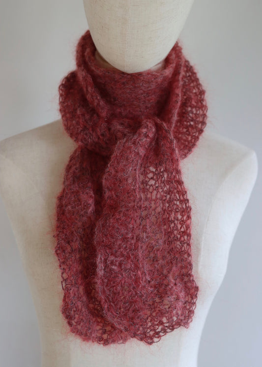 Hand Crochet Light Weave Mohair Scarf