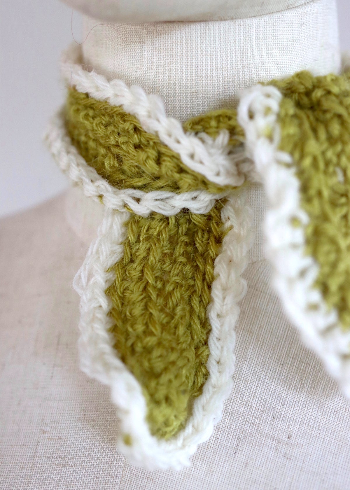 Hand Crochet Knitted Neckerchief Scarf