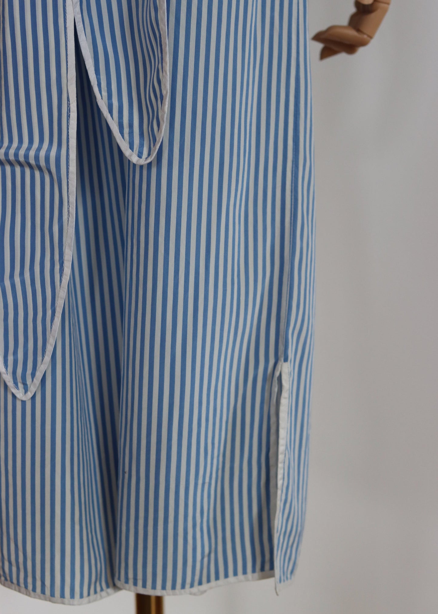 Anna Belinda Oxford Blue Stripe Silk Dress | 1970s
