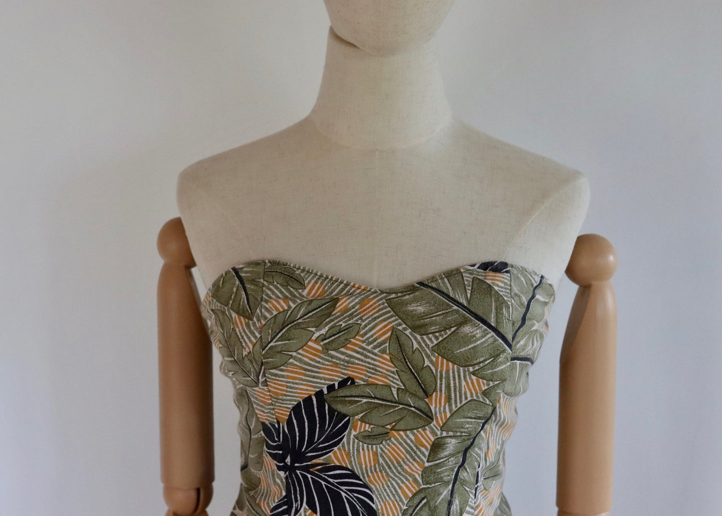 Peplum Bandeau Dress | 1980s