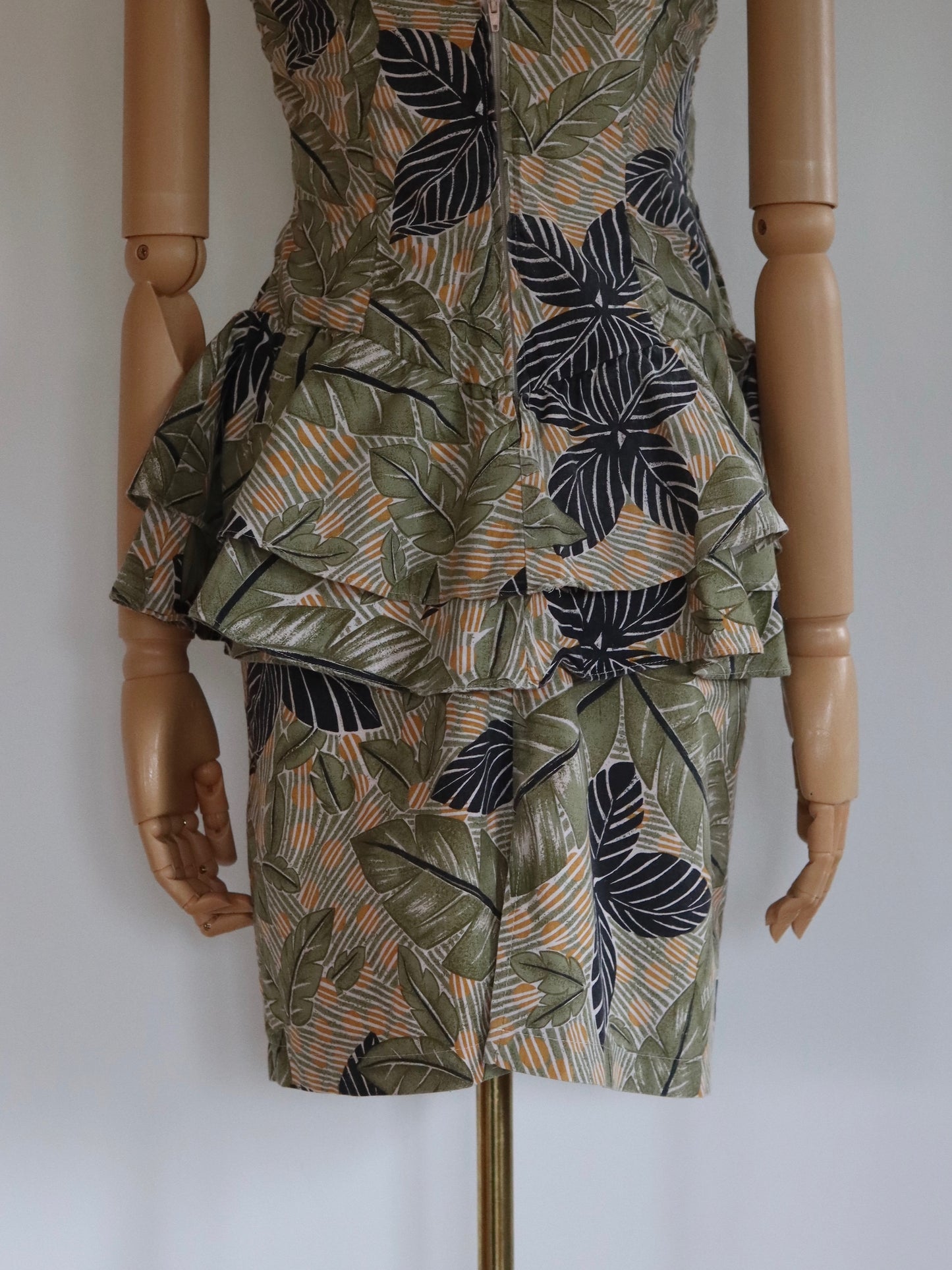 Peplum Bandeau Dress | 1980s