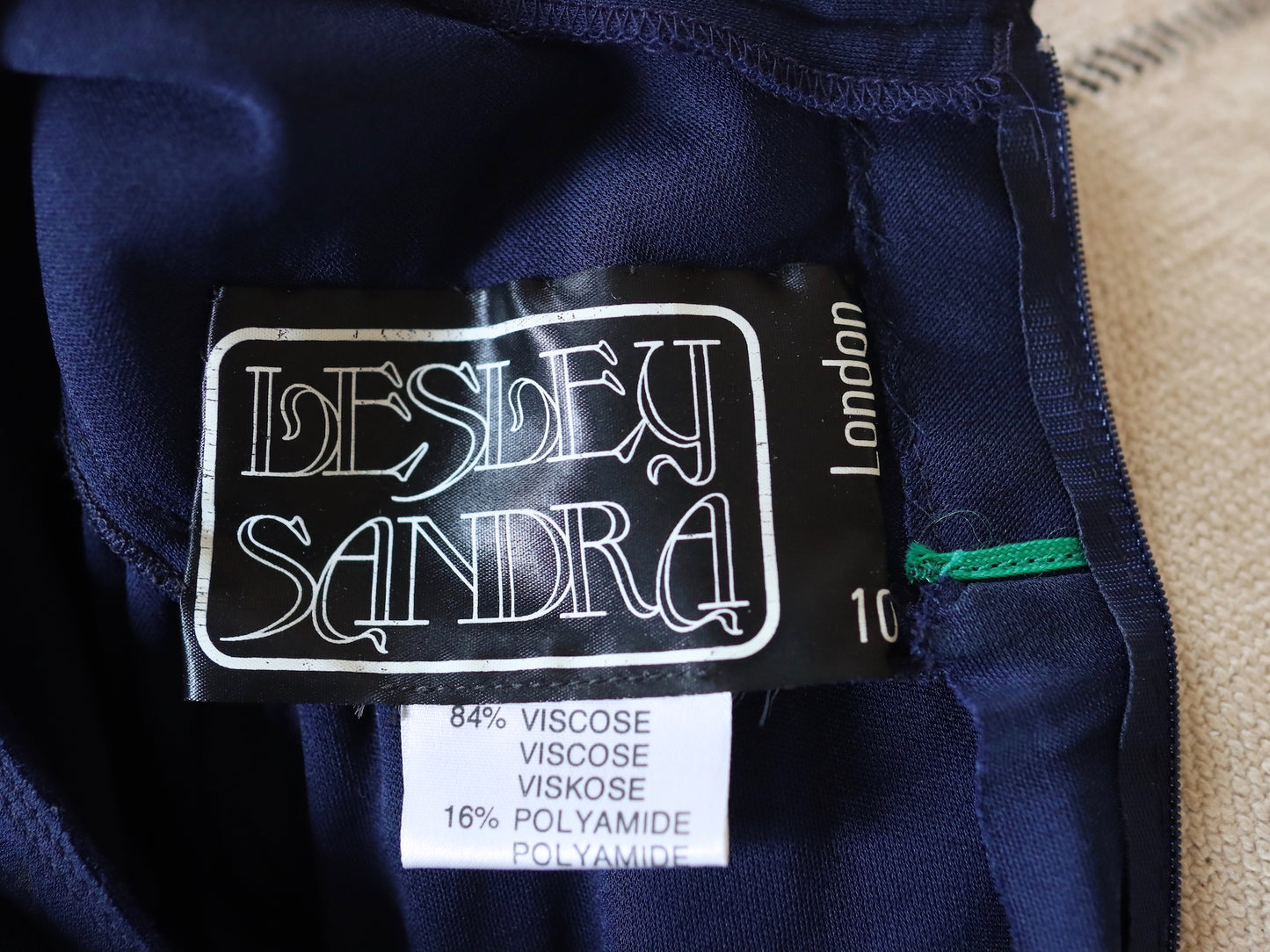 Lesley Sandra Layered Navy Dress | 1970s