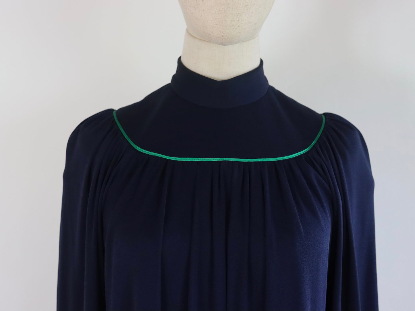 Lesley Sandra Layered Navy Dress | 1970s