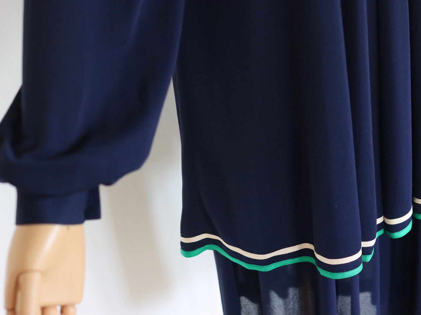 Lesley Sandra Layered Navy Dress | 1970s