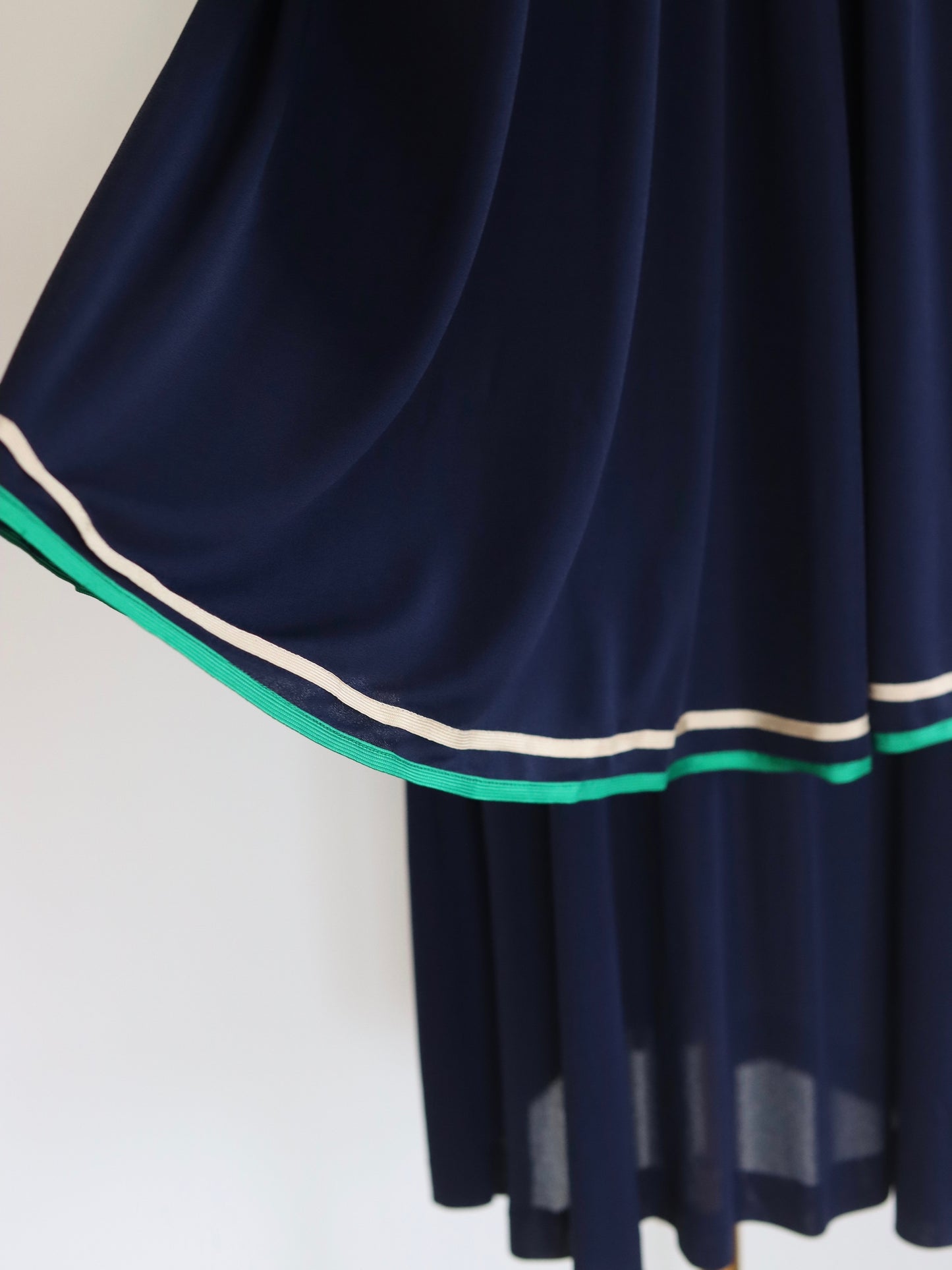 Lesley Sandra Layered Navy Dress | 1970s