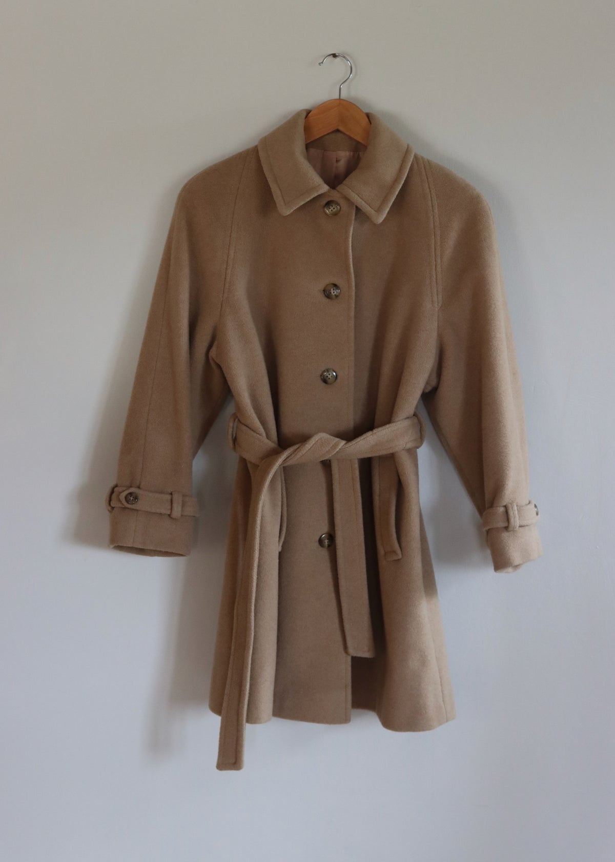 English Lady Cashmere Belted Midi Coat
